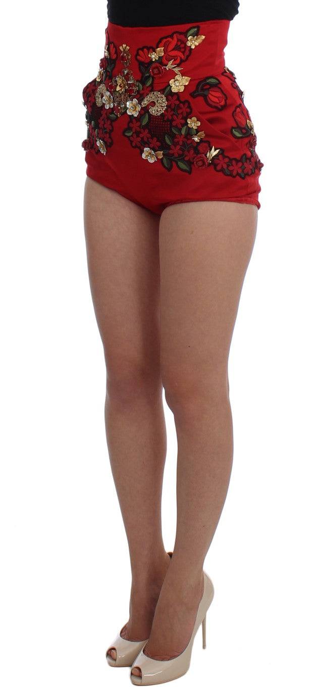 Dolce & Gabbana Enchanted Sicily Embroidered Silk Shorts - ACCEXO