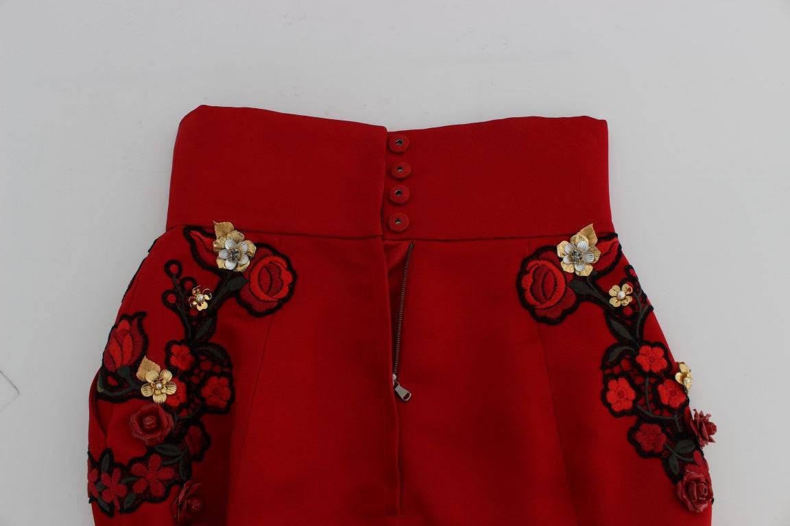 Dolce & Gabbana Enchanted Sicily Embroidered Silk Shorts - ACCEXO