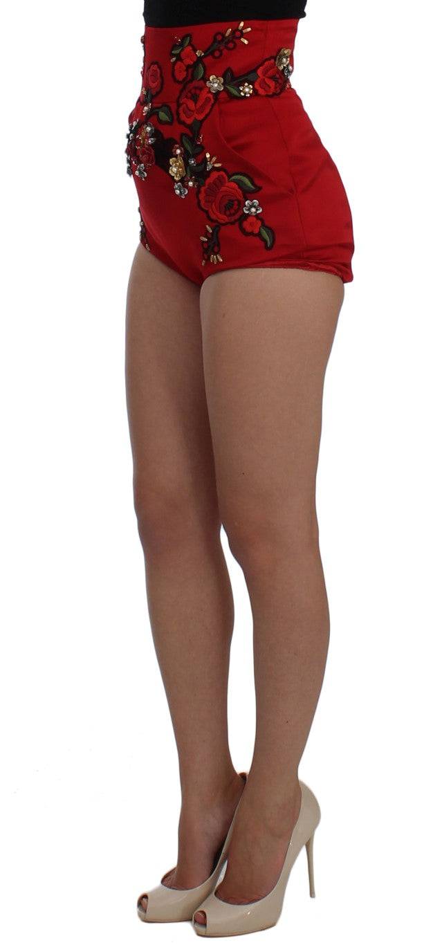 Dolce & Gabbana Enchanted Sicily Crystal-Embellished Silk Shorts - ACCEXO
