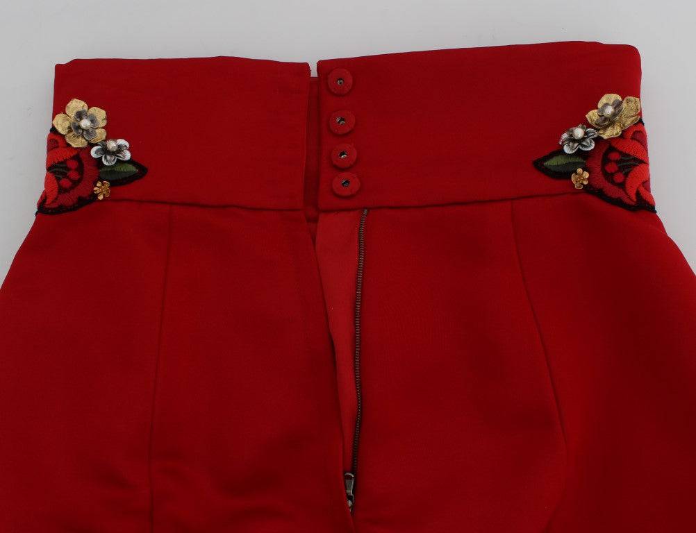 Dolce & Gabbana Enchanted Sicily Crystal-Embellished Silk Shorts - ACCEXO