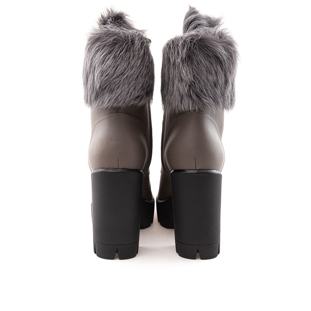 Giuseppe Zanotti Gray Eco Leather Boot - ACCEXO