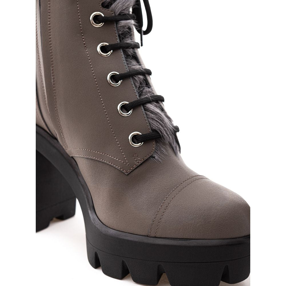 Giuseppe Zanotti Gray Eco Leather Boot - ACCEXO
