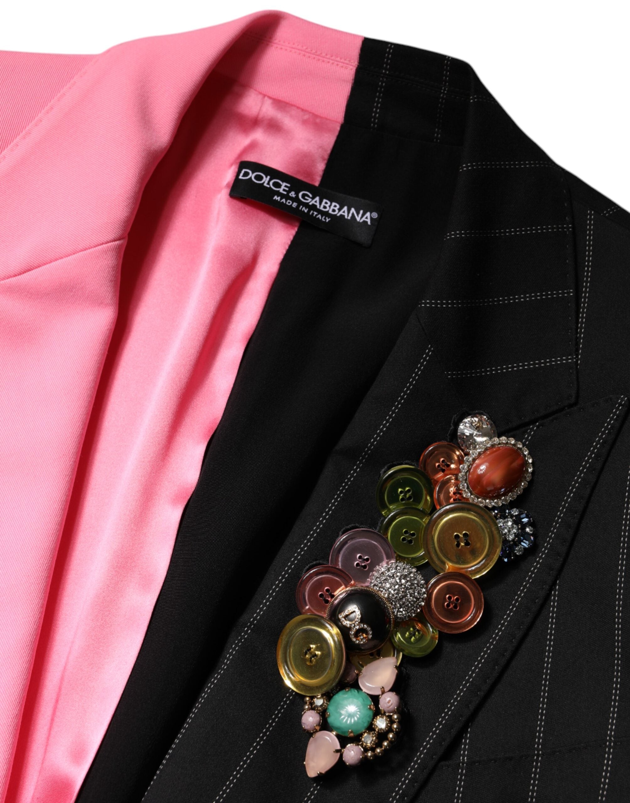 Dolce & Gabbana Multicolor Patchwork Embellished Coat Jacket - ACCEXO