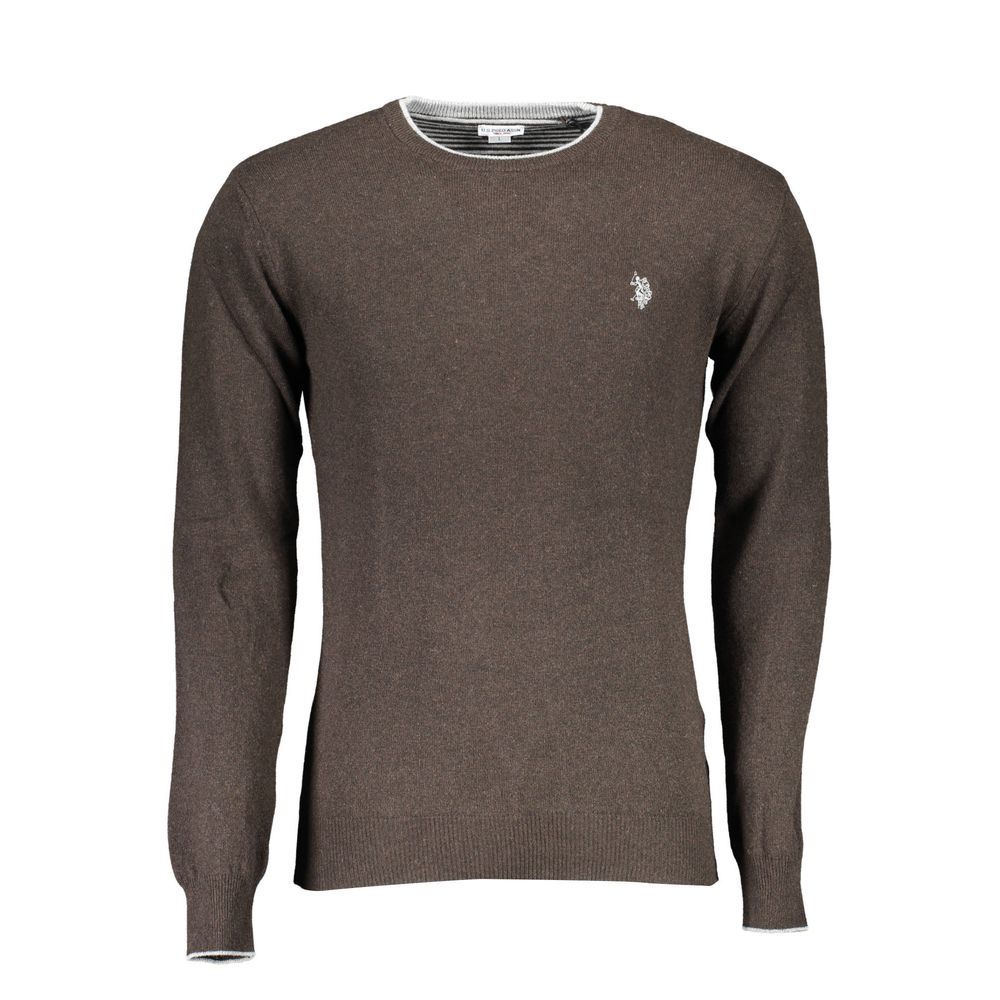 U.S. POLO ASSN. Brown Wool Men Sweater - ACCEXO