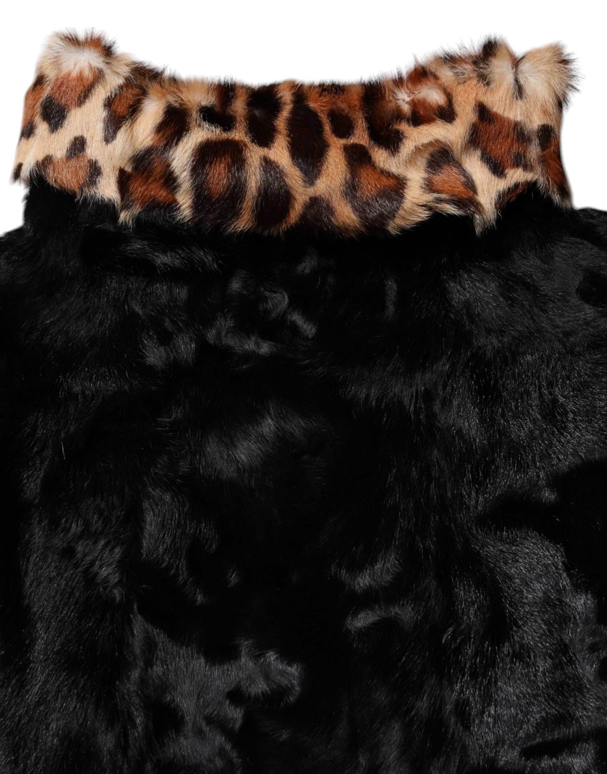 Dolce & Gabbana Black Lamb Fur Short Women Coat Jacket - ACCEXO