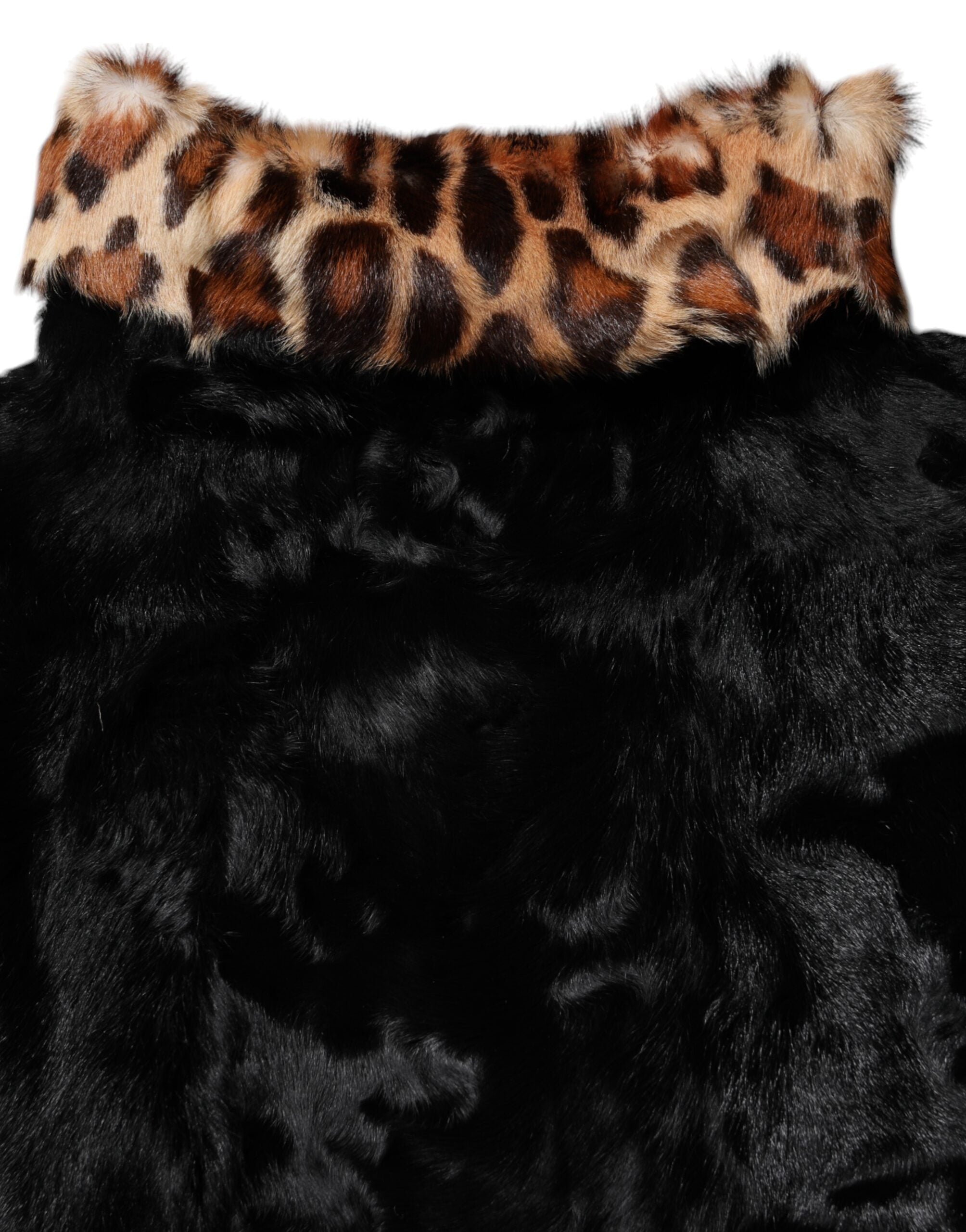 Dolce & Gabbana Black Lamb Fur Short Women Coat Jacket - ACCEXO