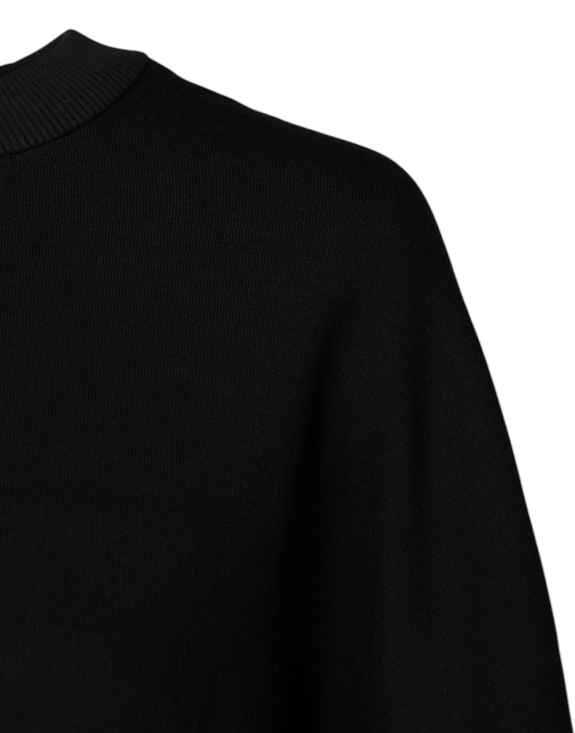 Dolce & Gabbana Black Cotton Crew Neck Sweatshirt Sweater - ACCEXO