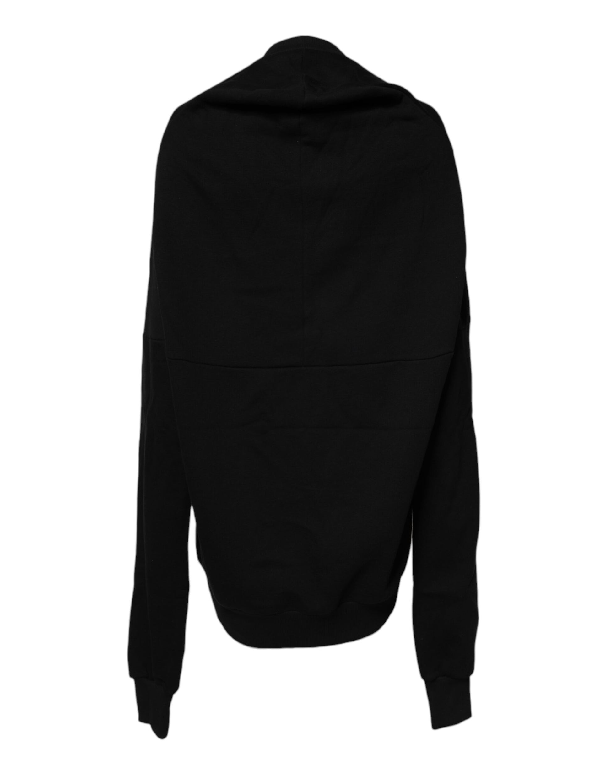 Dolce & Gabbana Black Cotton Crew Neck Sweatshirt Sweater - ACCEXO