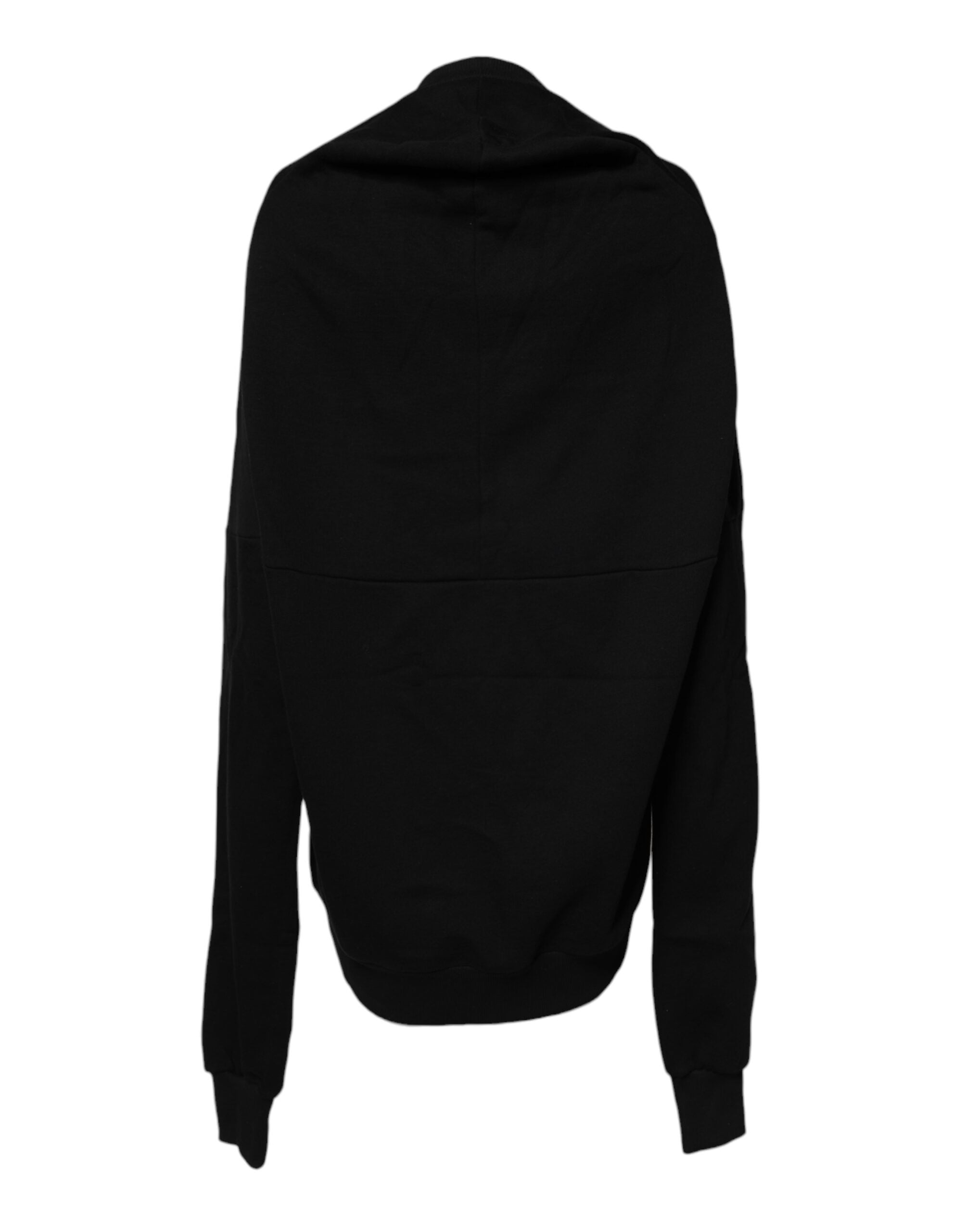 Dolce & Gabbana Black Cotton Crew Neck Sweatshirt Sweater - ACCEXO
