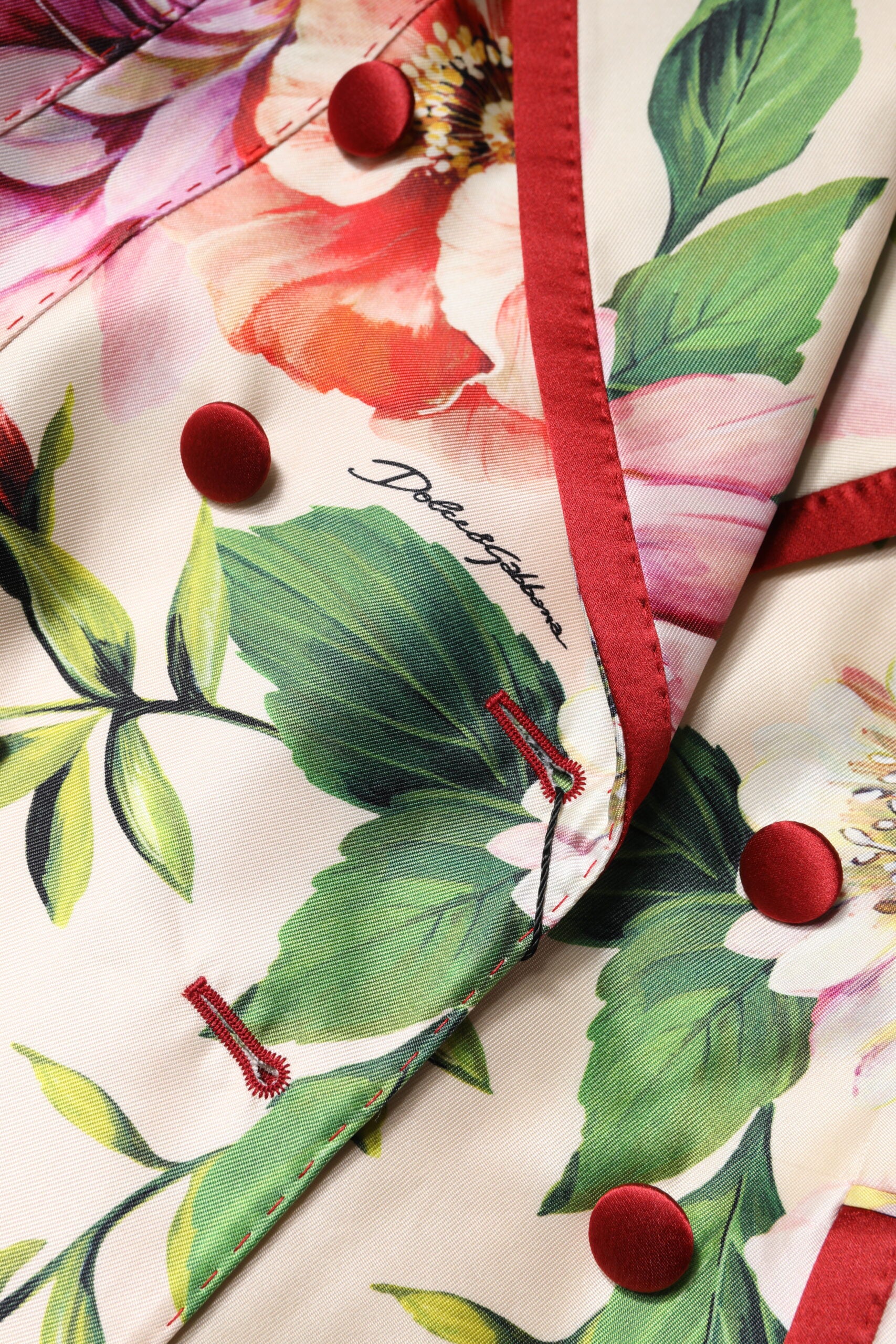 Dolce & Gabbana Multicolor Floral Double Breasted Jacket - ACCEXO