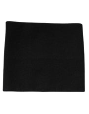 Dolce & Gabbana Black Cashmere Knitted Square Handkerchief Scarf - ACCEXO