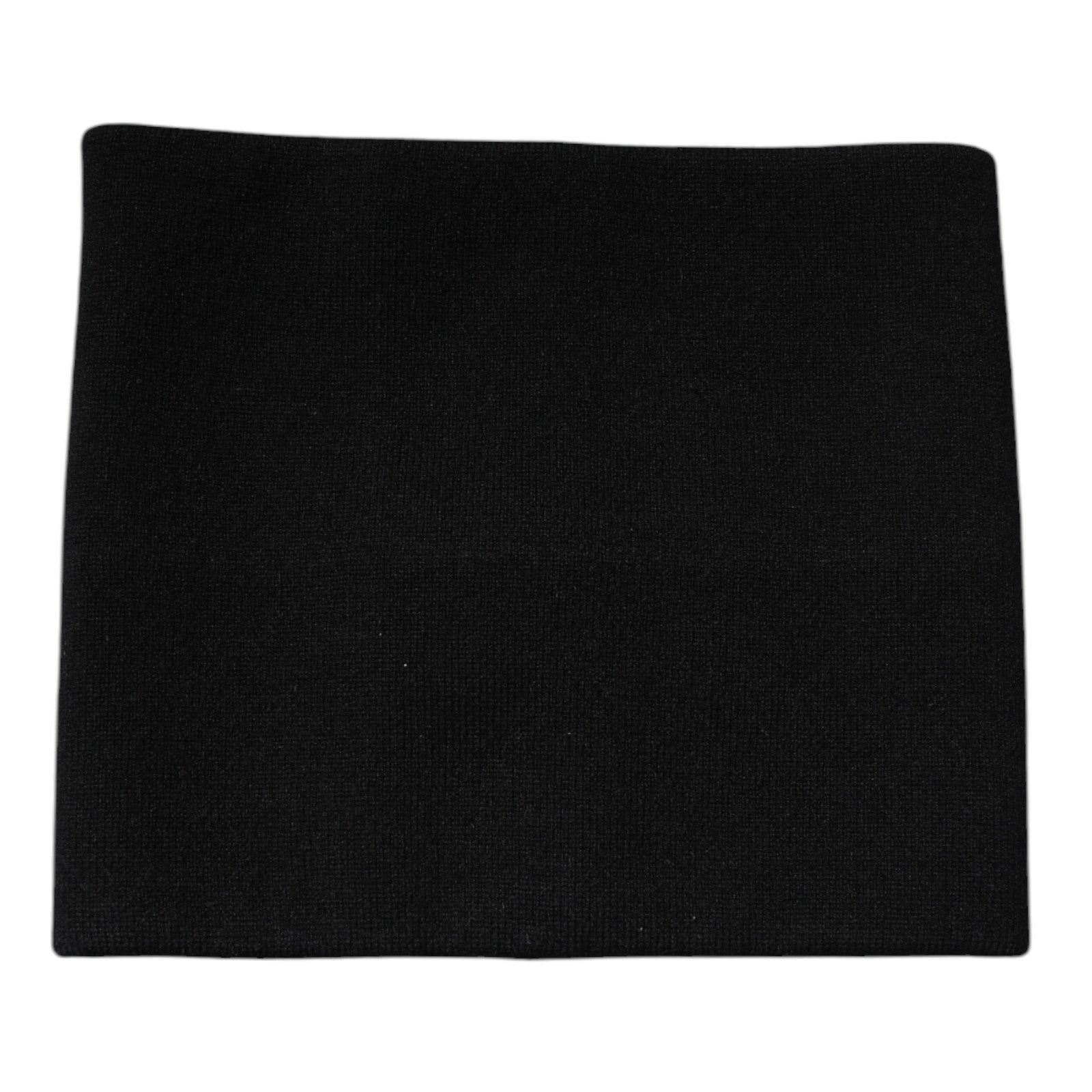 Dolce & Gabbana Black Cashmere Knitted Square Handkerchief Scarf - ACCEXO