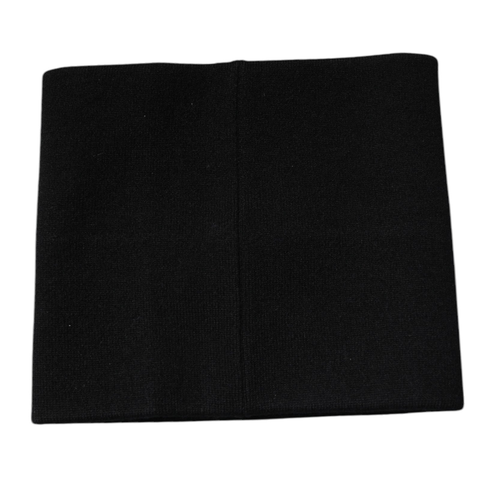 Dolce & Gabbana Black Cashmere Knitted Square Handkerchief Scarf - ACCEXO