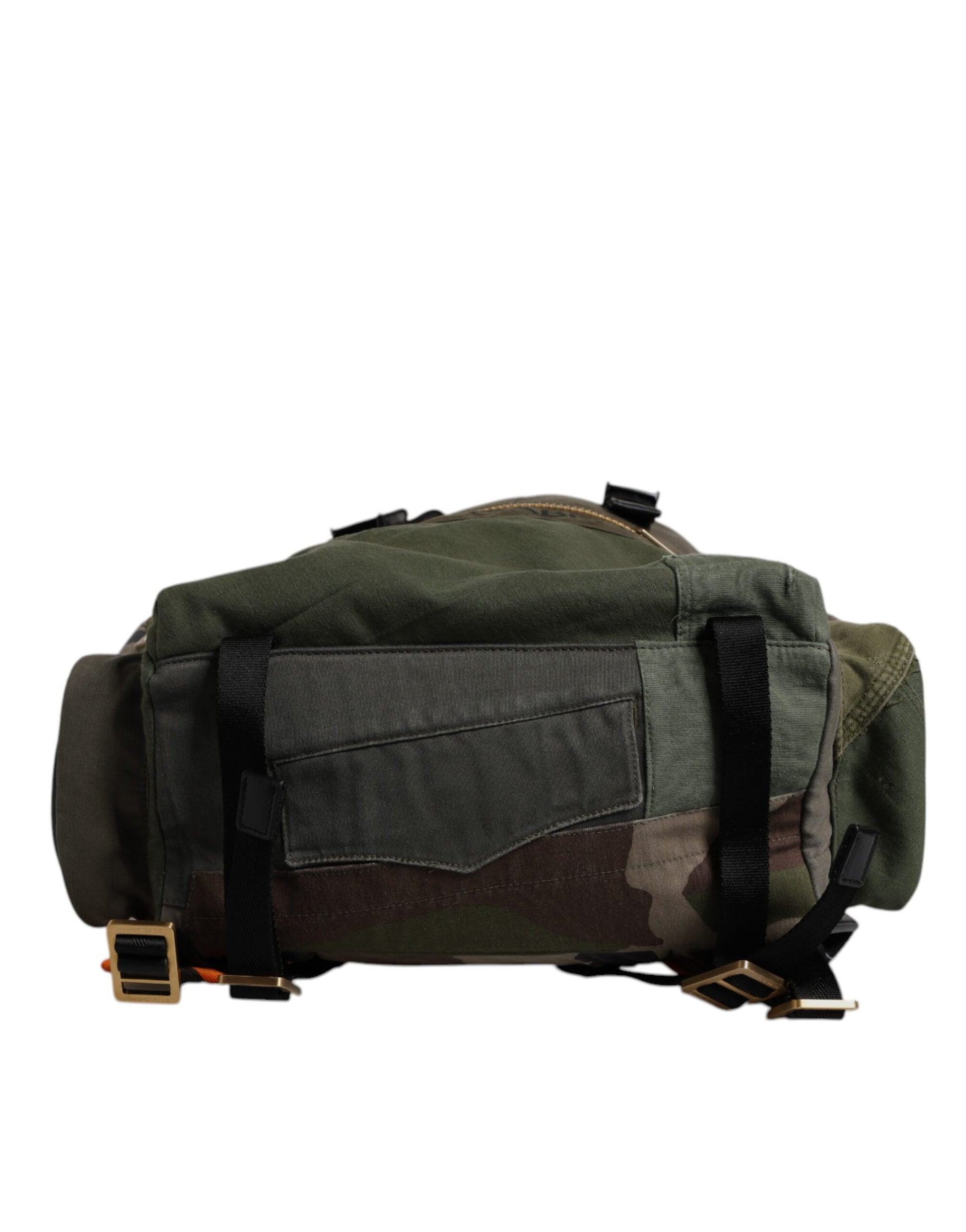 Dolce & Gabbana Military Green Patchwork Travel Backpack Bag - ACCEXO