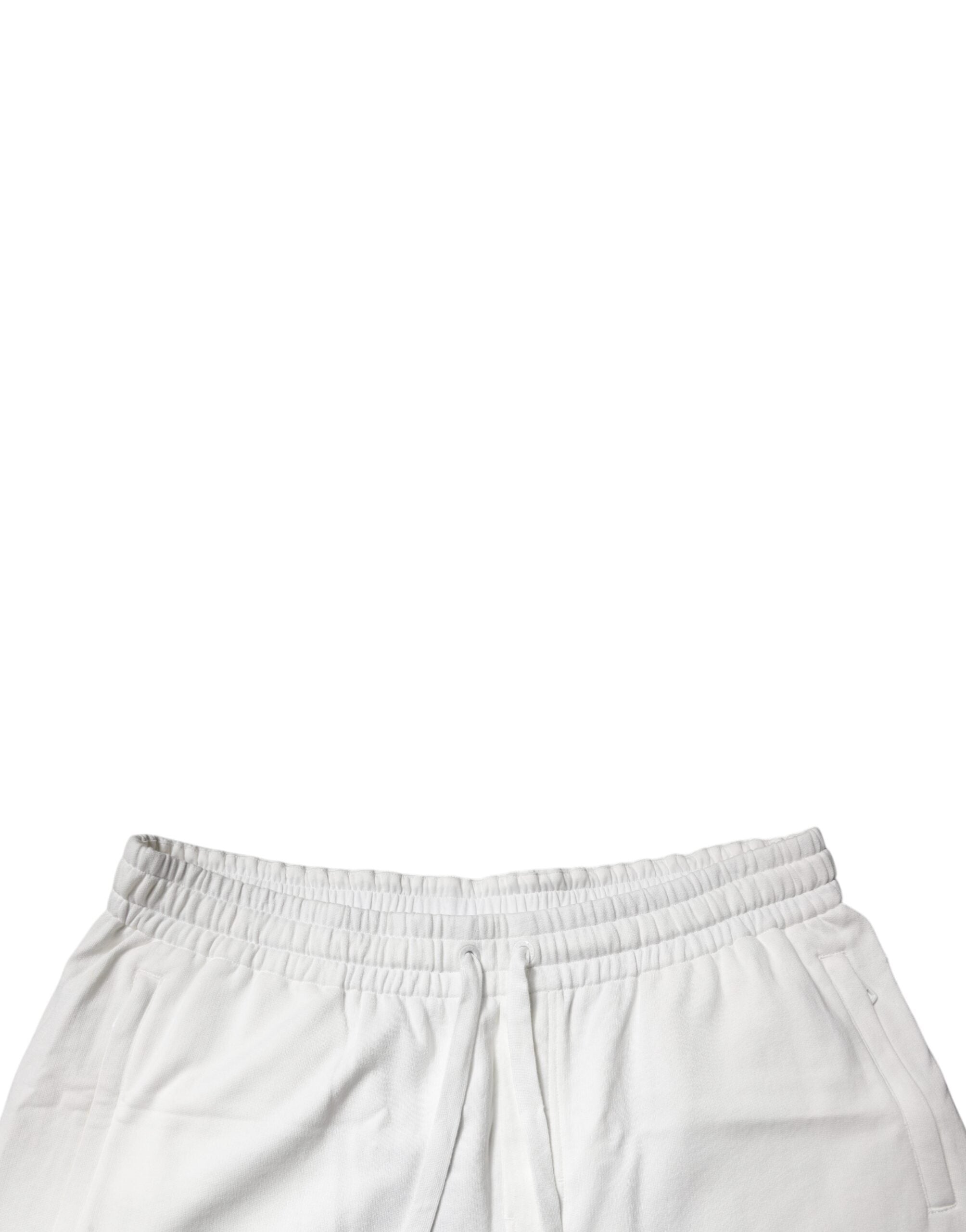 Dolce & Gabbana White Cotton Sweatshorts Men Bermuda Shorts - ACCEXO