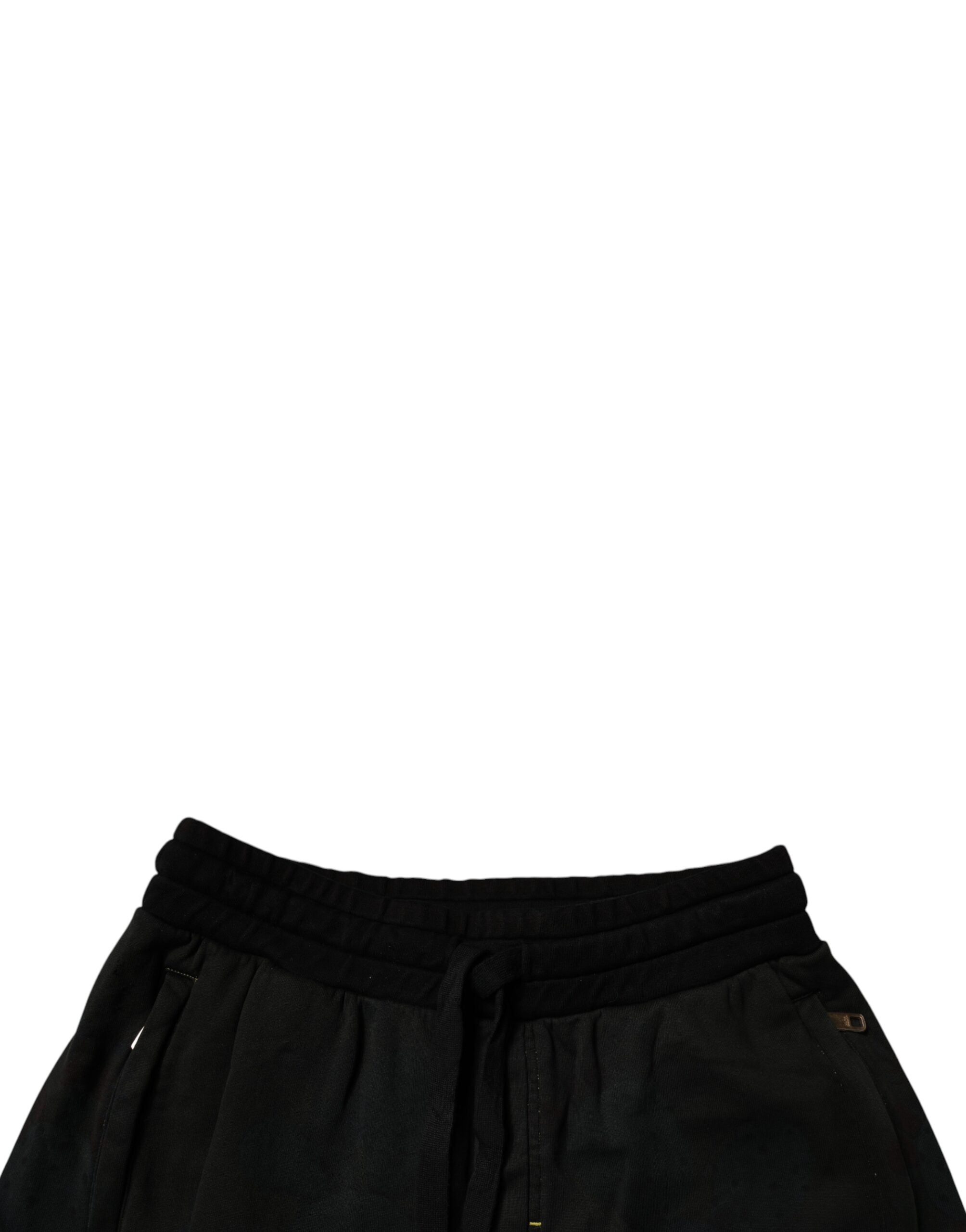 Dolce & Gabbana Black Cotton Sweatshorts Men Bermuda Shorts - ACCEXO