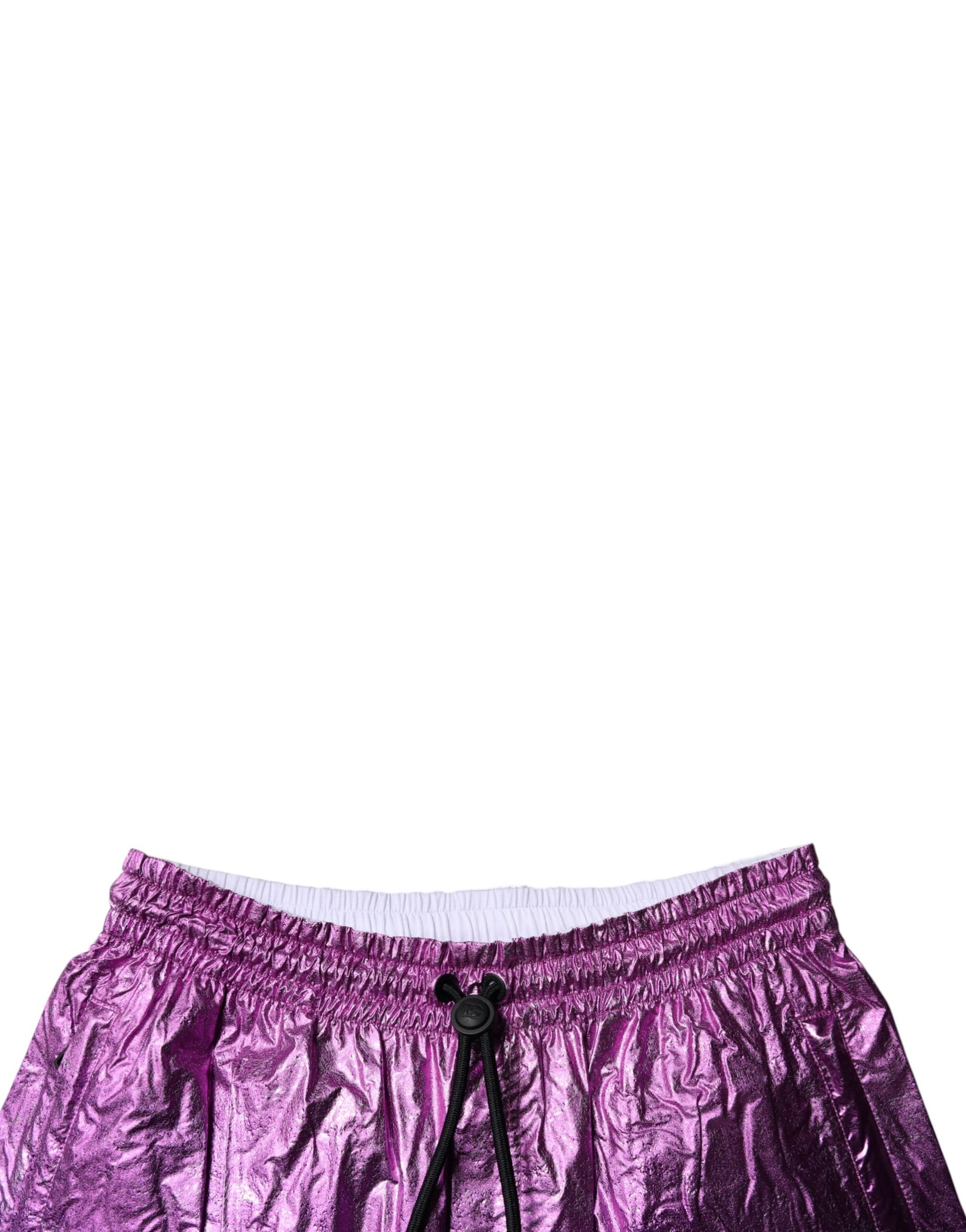 Dolce & Gabbana Metallic Pink Purple Two Tone Bermuda Shorts - ACCEXO