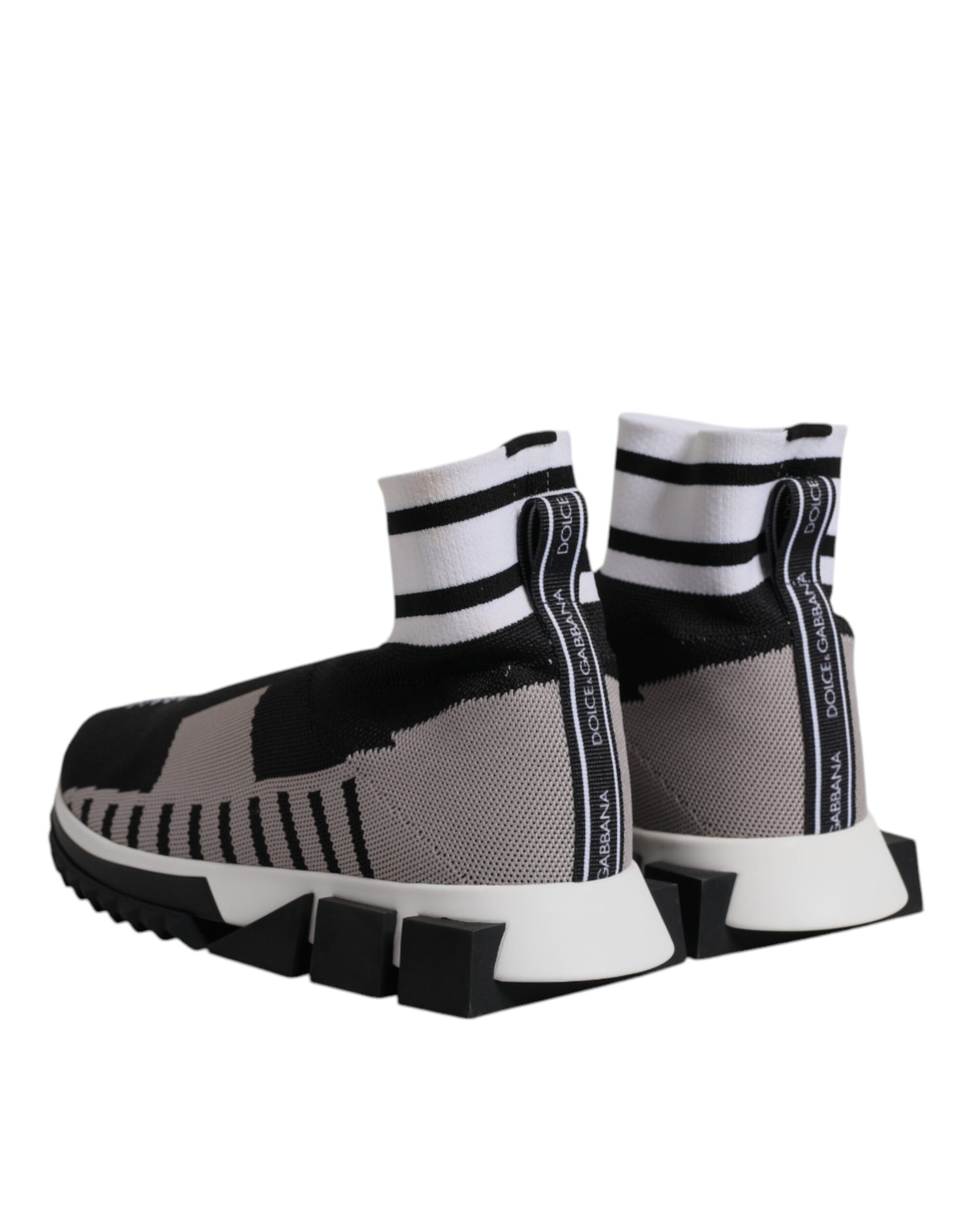 Dolce & Gabbana Black Gray Sorrento Socks Men Sneakers Shoes - ACCEXO