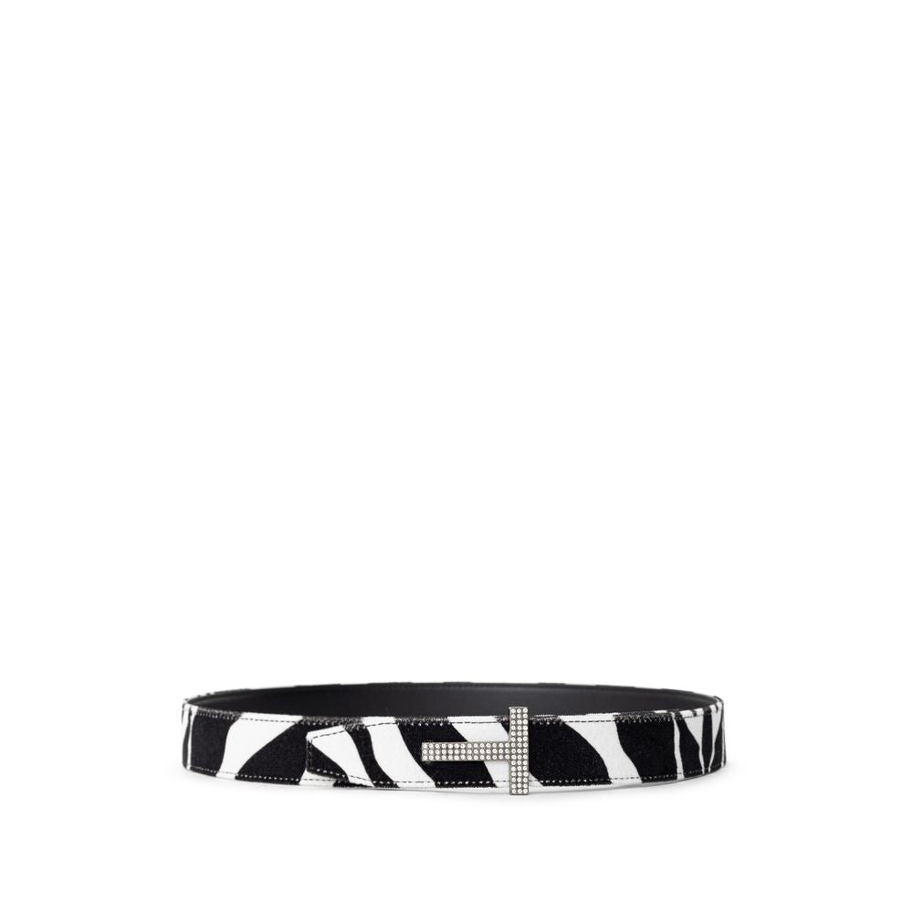Tom Ford Black And White Leather Belt - ACCEXO