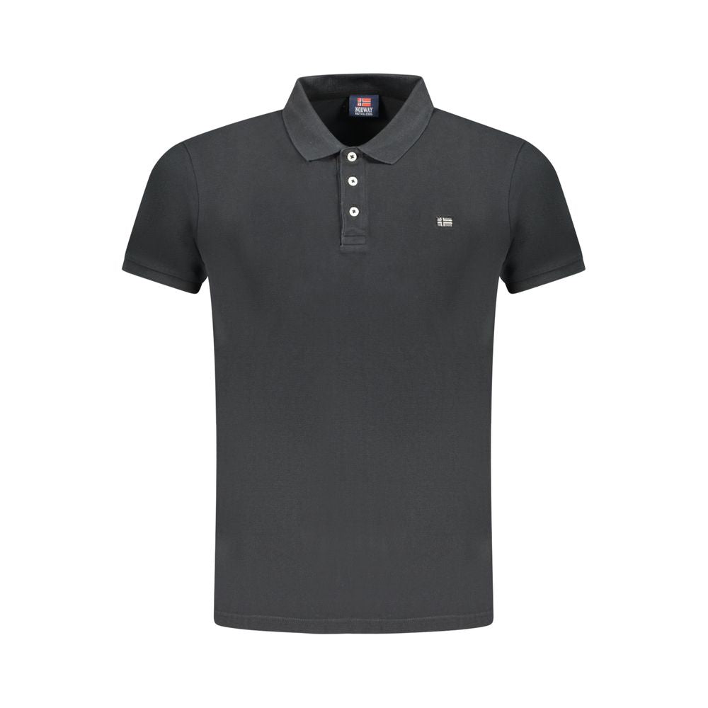 Norway 1963 Black Cotton Men Polo Shirt