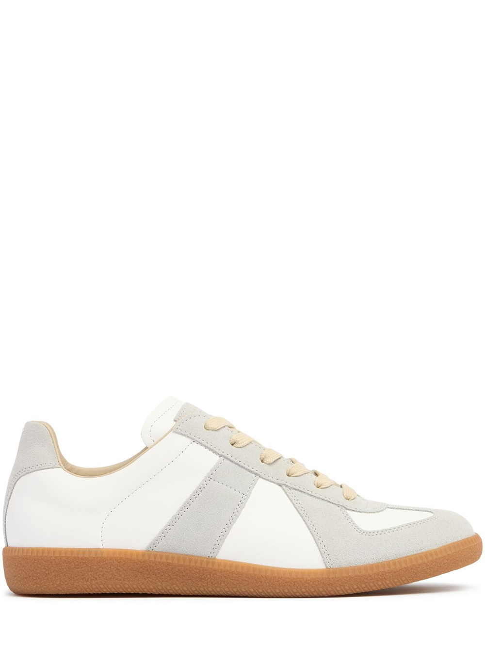 Maison Margiela Low Leather And Suede Sneakers - ACCEXO