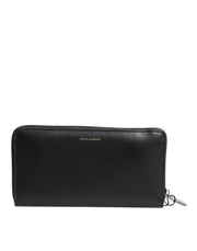 Dolce & Gabbana Black Blue Exotic Leather Embossed Continental Wallet - ACCEXO