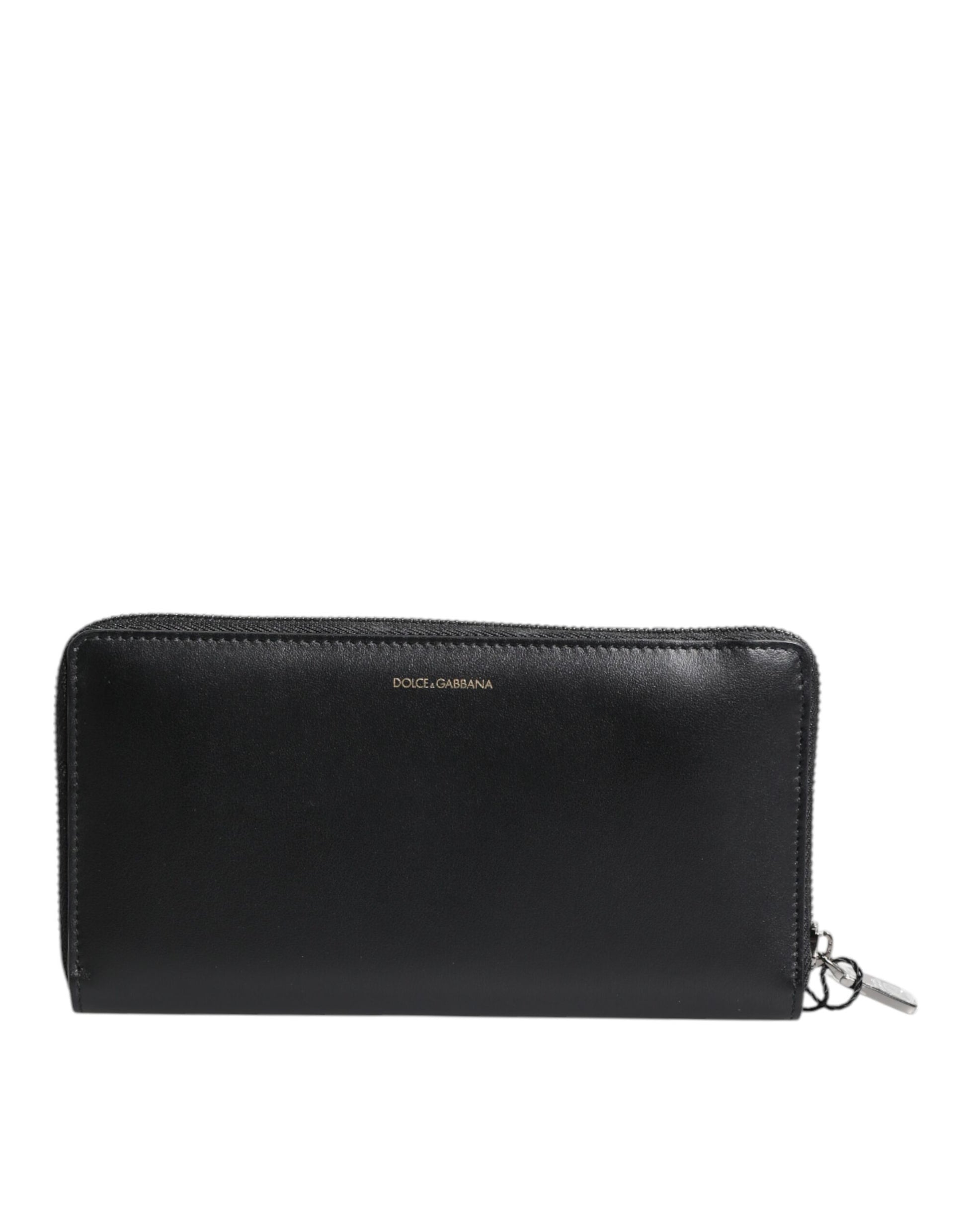 Dolce & Gabbana Black Blue Exotic Leather Embossed Continental Wallet - ACCEXO