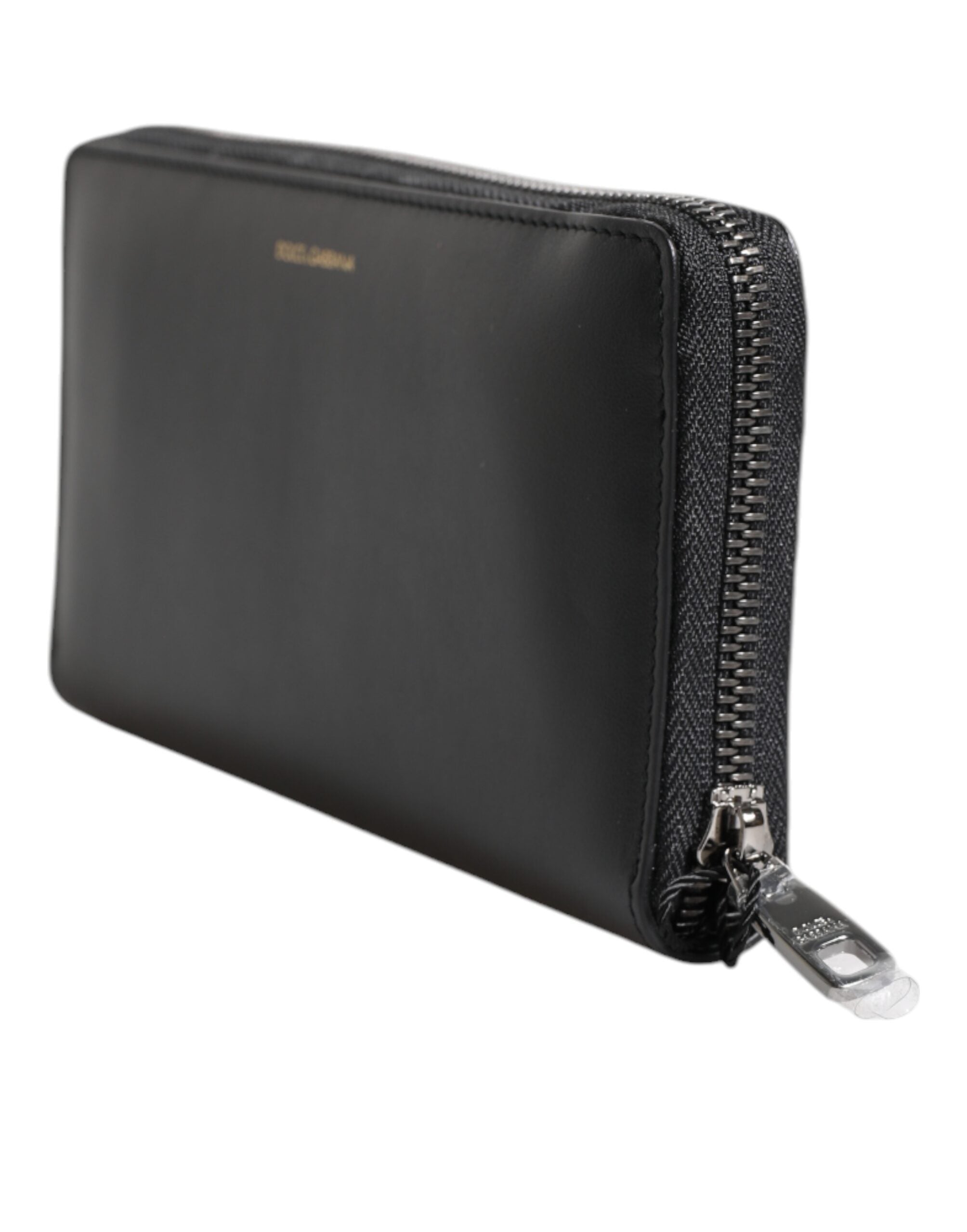 Dolce & Gabbana Black Blue Exotic Leather Embossed Continental Wallet - ACCEXO