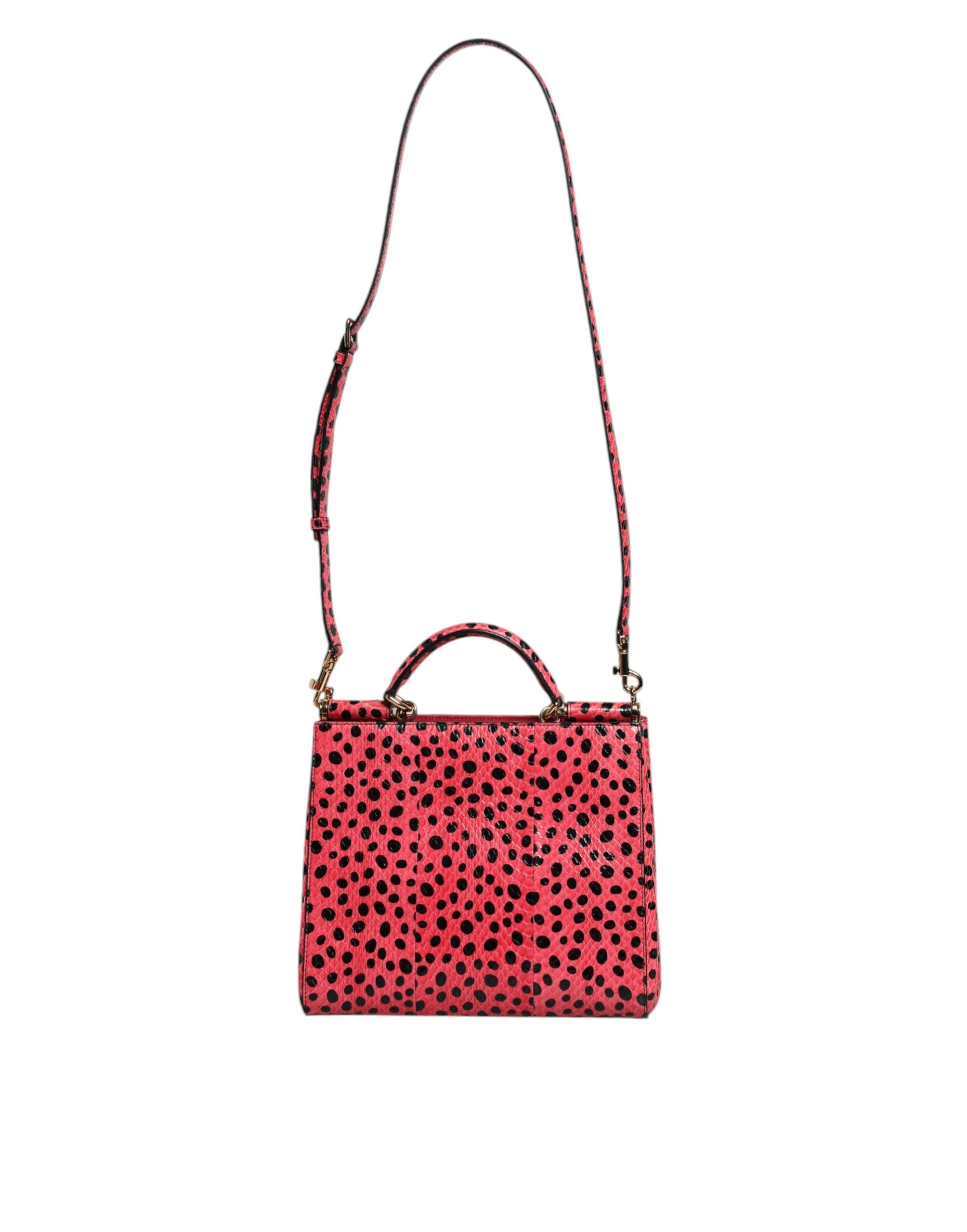 Dolce & Gabbana Pink Exotic Leather Top Handle Tote Crossbody Bag - ACCEXO