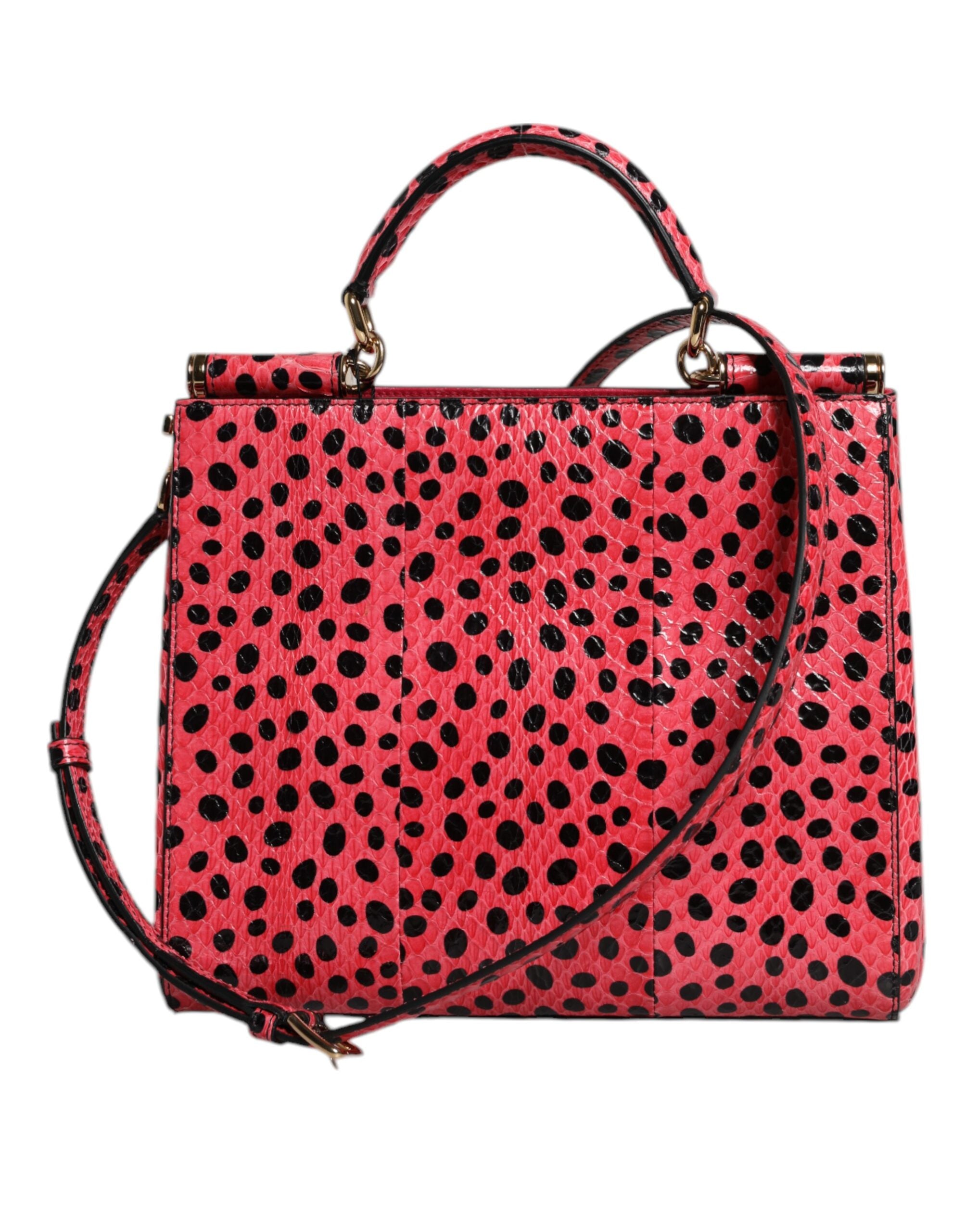 Dolce & Gabbana Pink Exotic Leather Top Handle Tote Crossbody Bag - ACCEXO