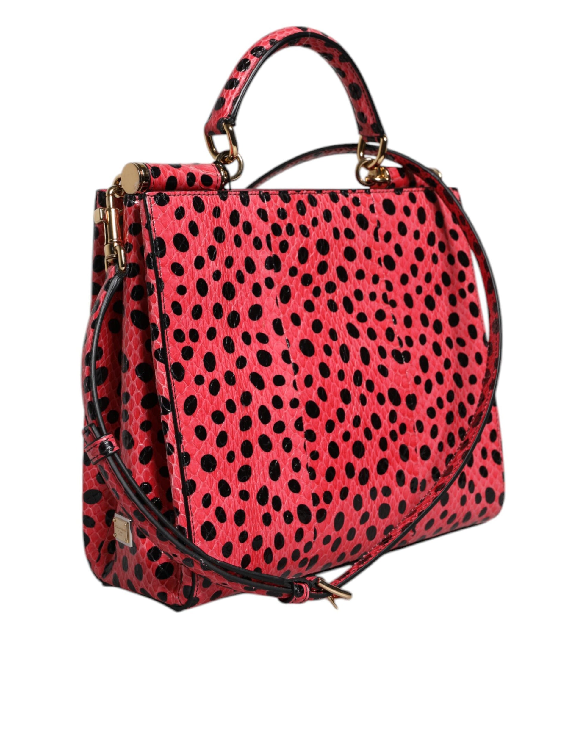 Dolce & Gabbana Pink Exotic Leather Top Handle Tote Crossbody Bag - ACCEXO