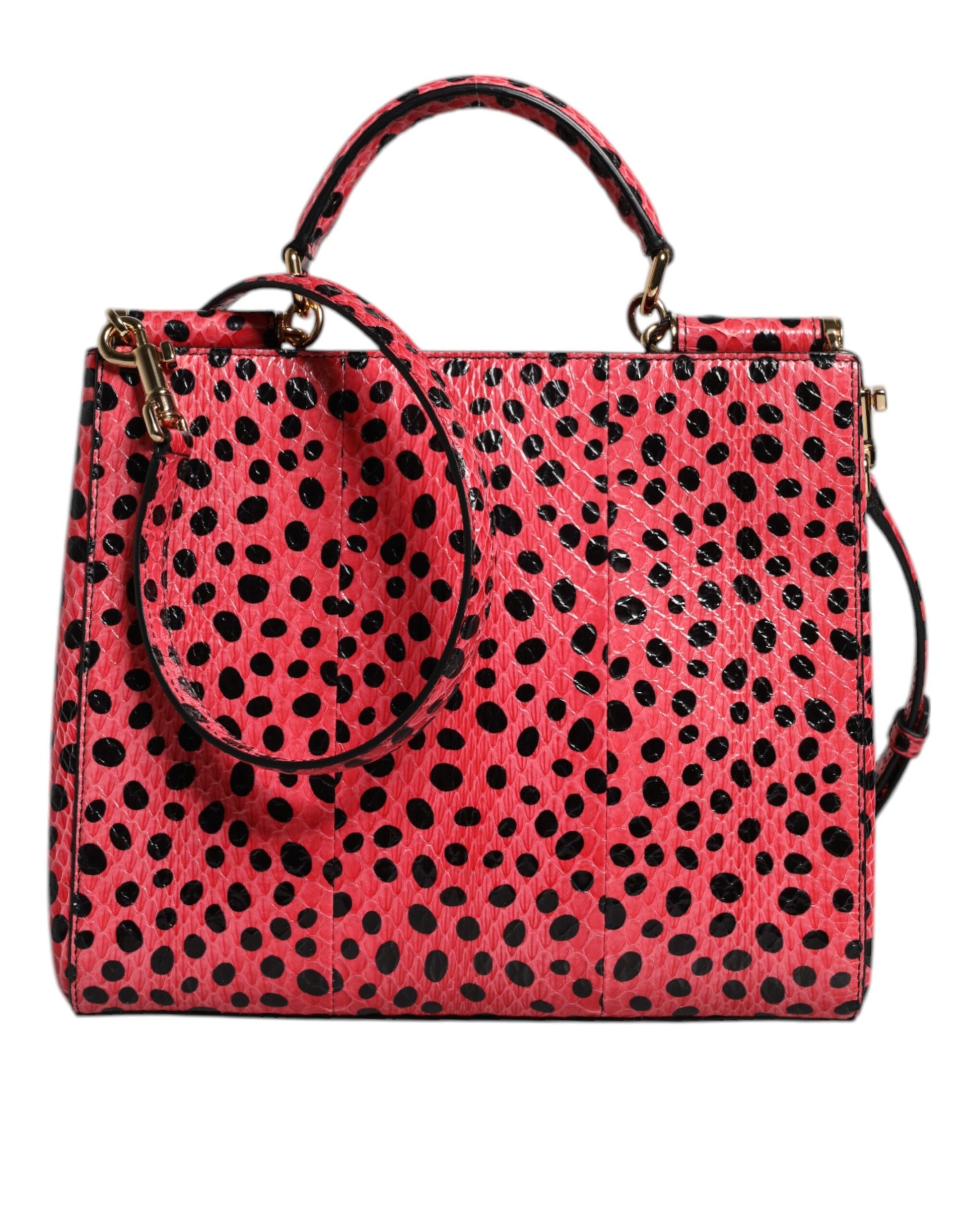 Dolce & Gabbana Pink Exotic Leather Top Handle Tote Crossbody Bag - ACCEXO