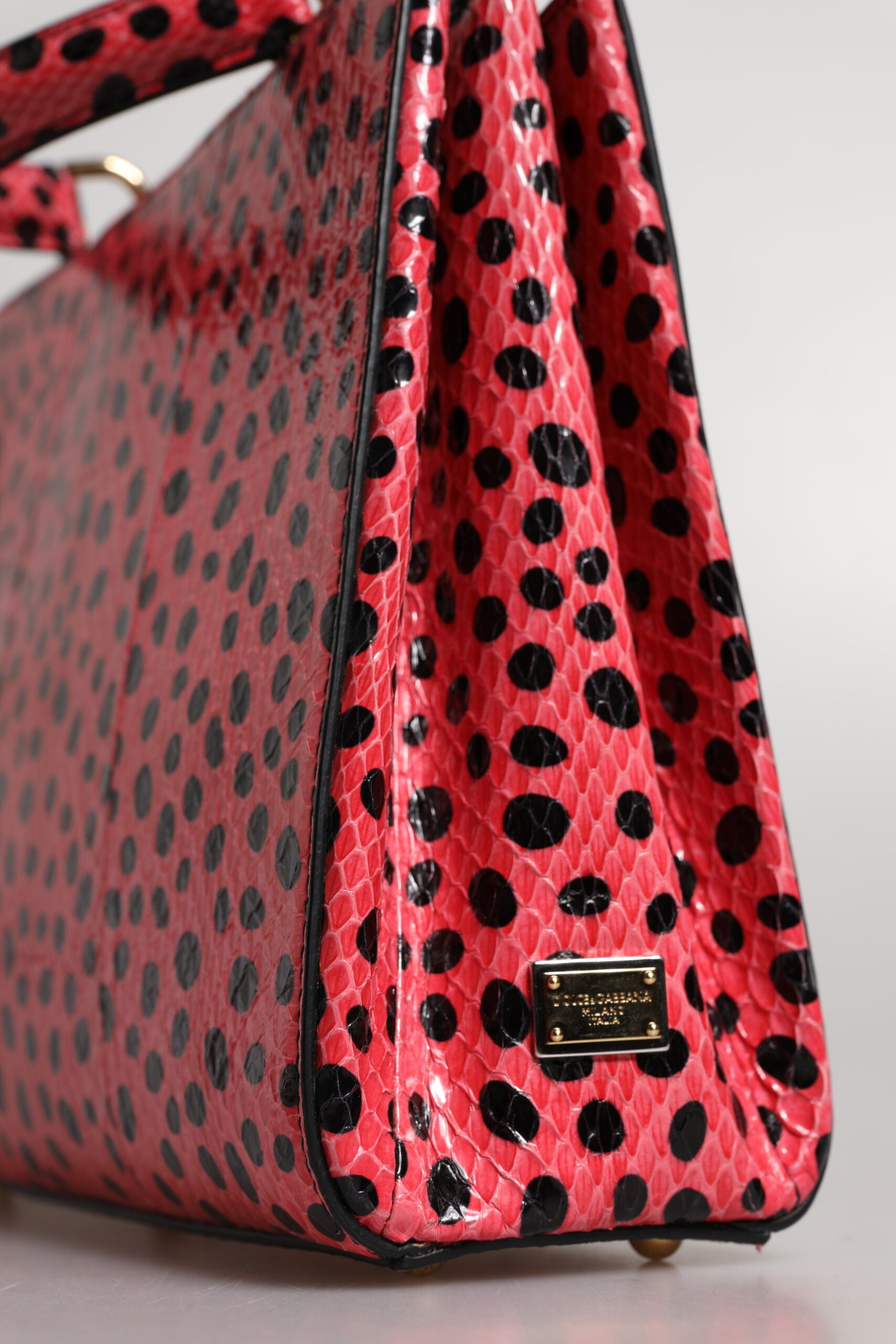Dolce & Gabbana Pink Exotic Leather Top Handle Tote Crossbody Bag - ACCEXO