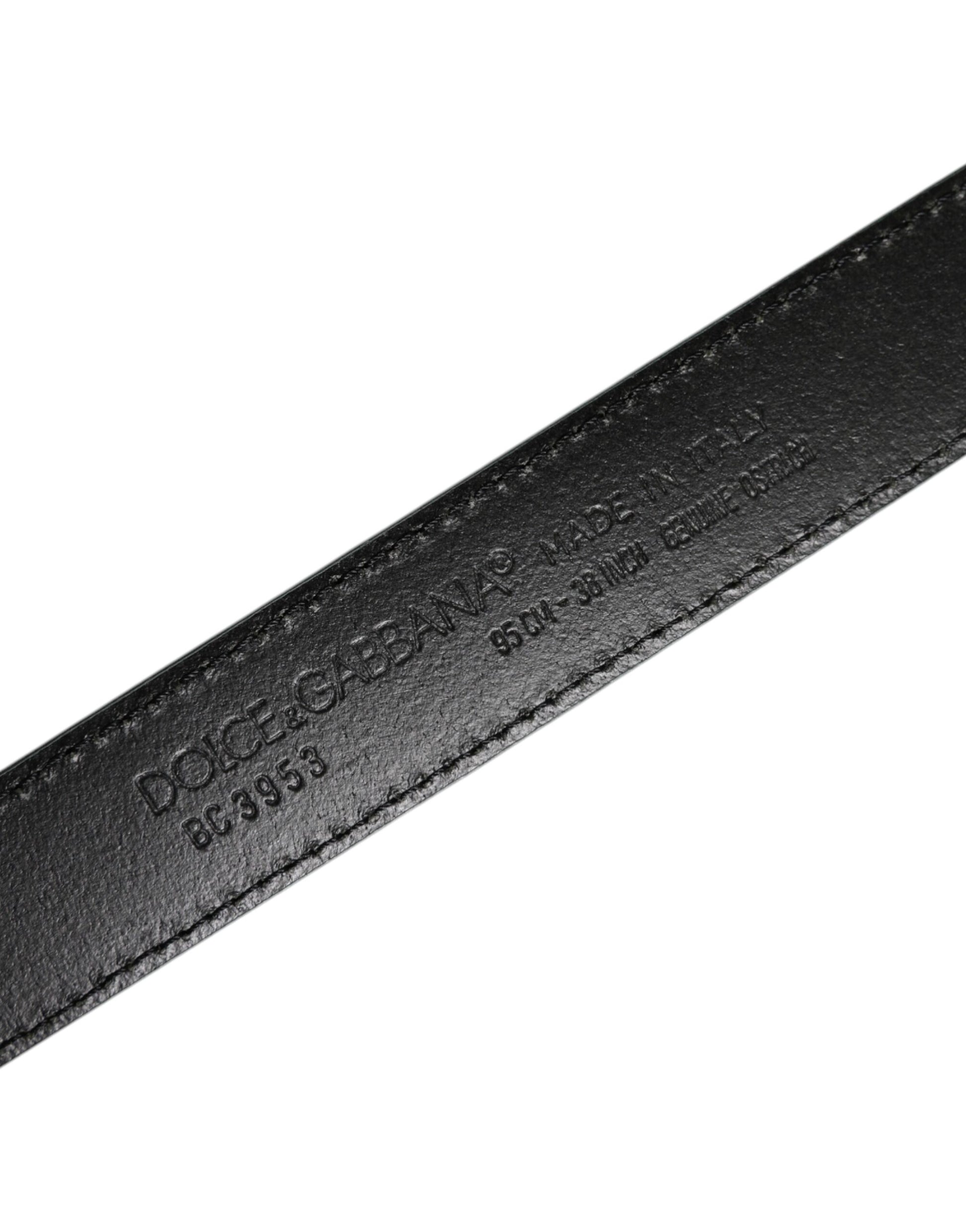 Dolce & Gabbana Green Ostrich Leather Silver Metal Buckle Belt - ACCEXO
