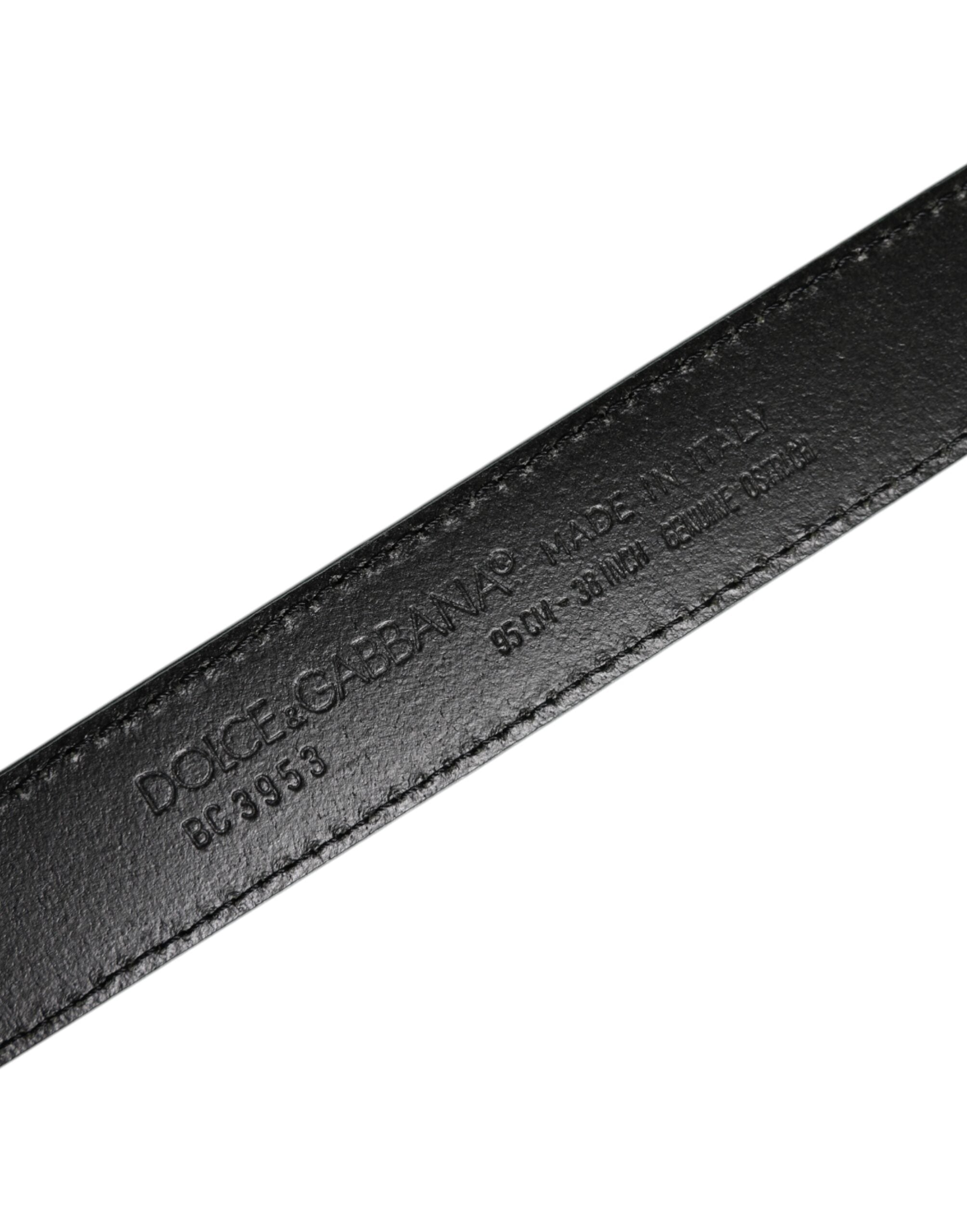 Dolce & Gabbana Green Ostrich Leather Silver Metal Buckle Belt - ACCEXO