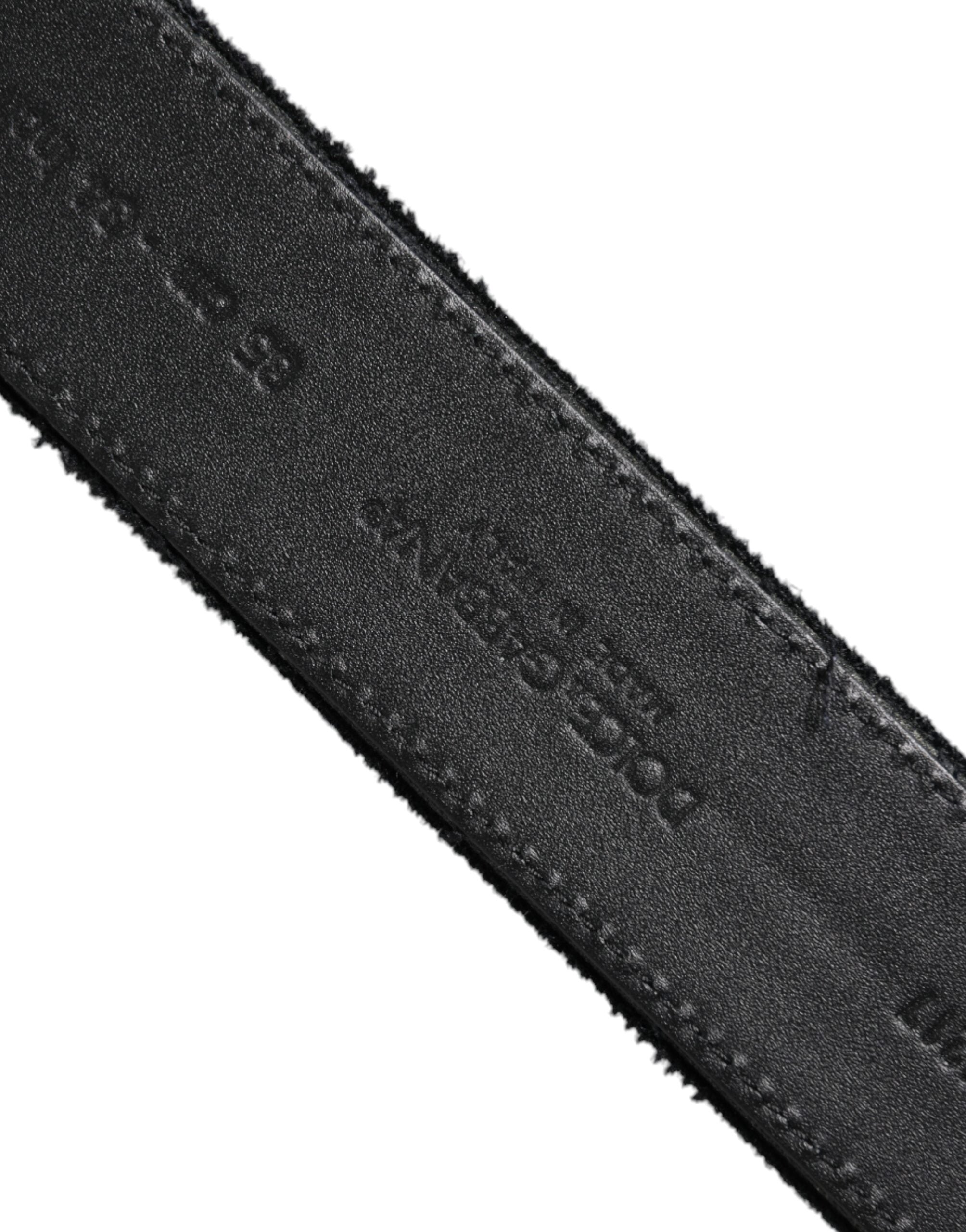 Dolce & Gabbana Black Cotton Silver Tone Metal Buckle Belt - ACCEXO