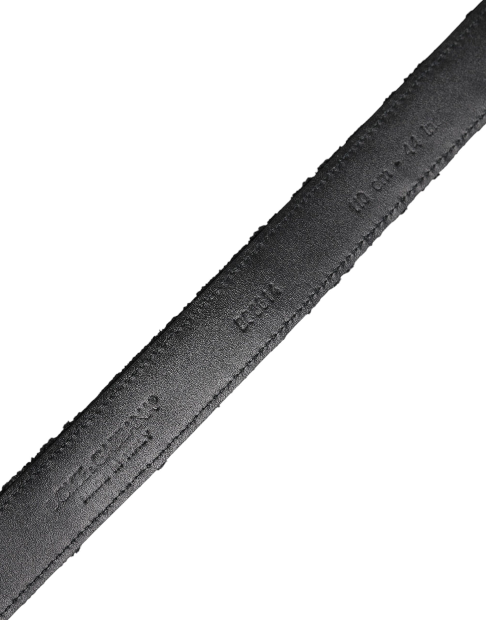 Dolce & Gabbana Black Cotton Blend Silver Metal Buckle Belt - ACCEXO