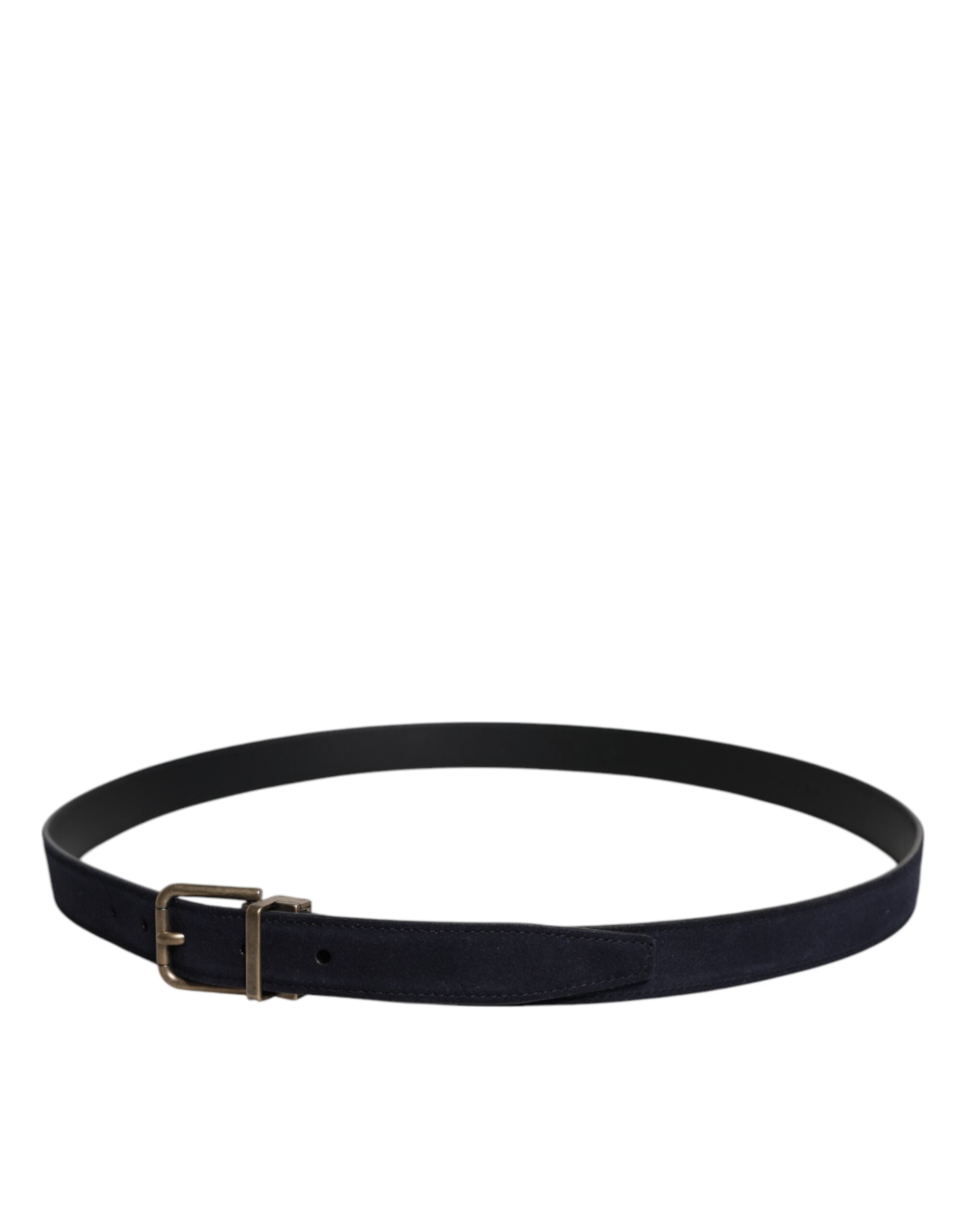 Dolce & Gabbana Black Goat Leather Metal Buckle Classic Belt - ACCEXO