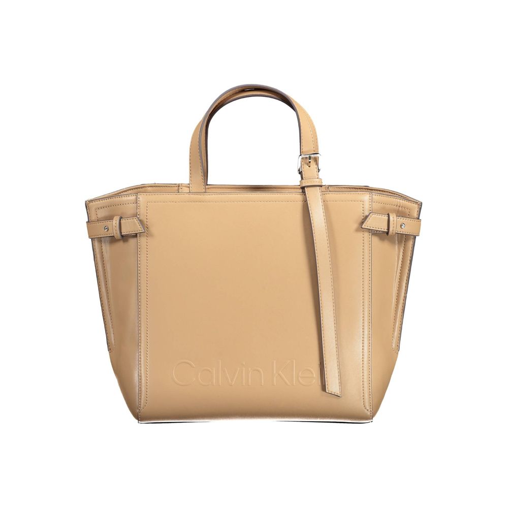Calvin Klein Brown Polyester Women Handbag - ACCEXO