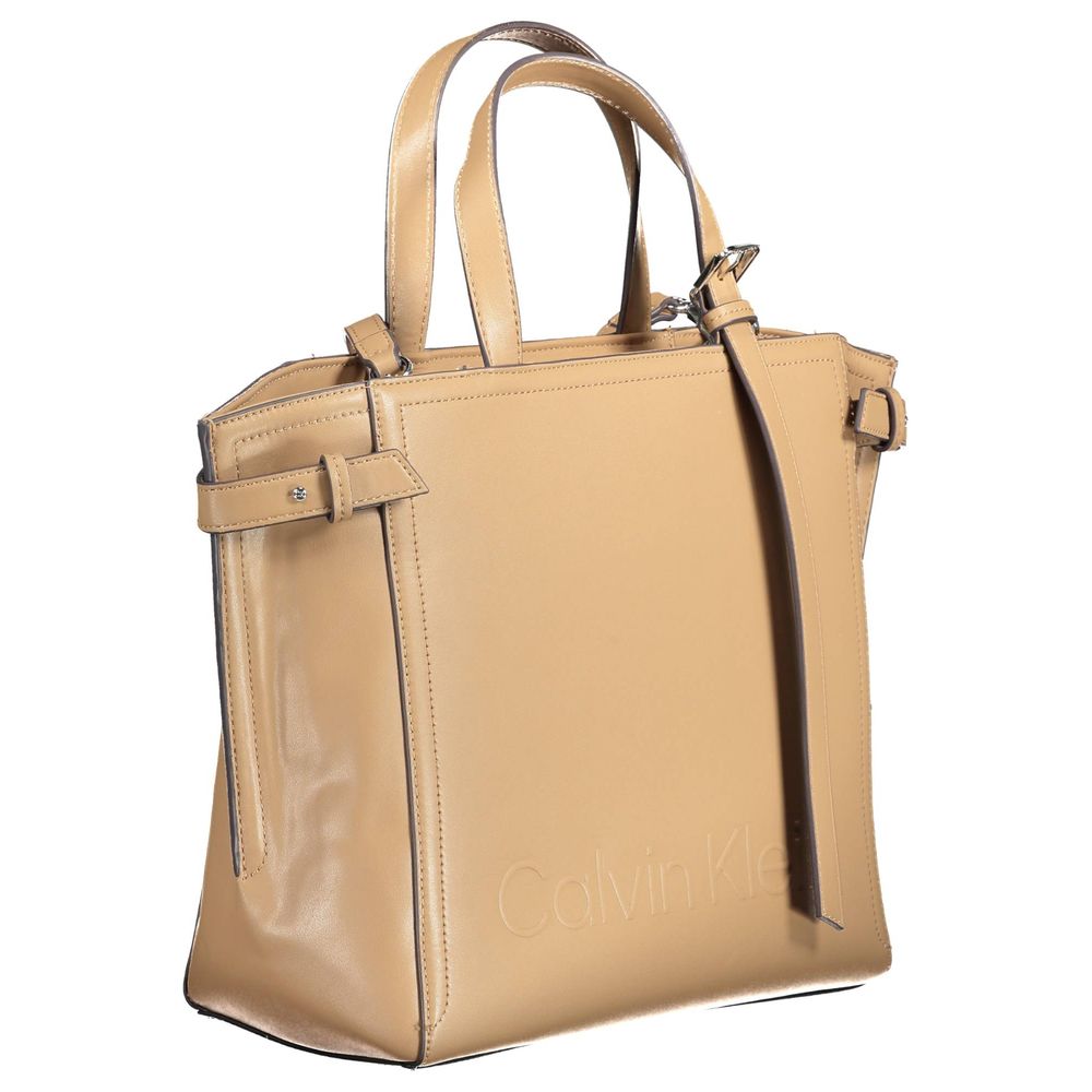 Calvin Klein Brown Polyester Women Handbag - ACCEXO