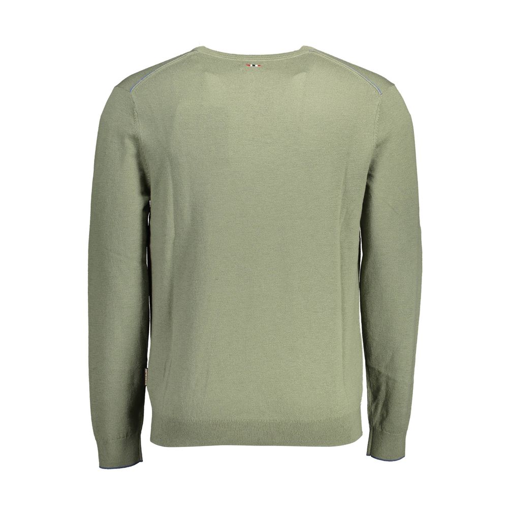 Napapijri Green Wool Men Sweater - ACCEXO