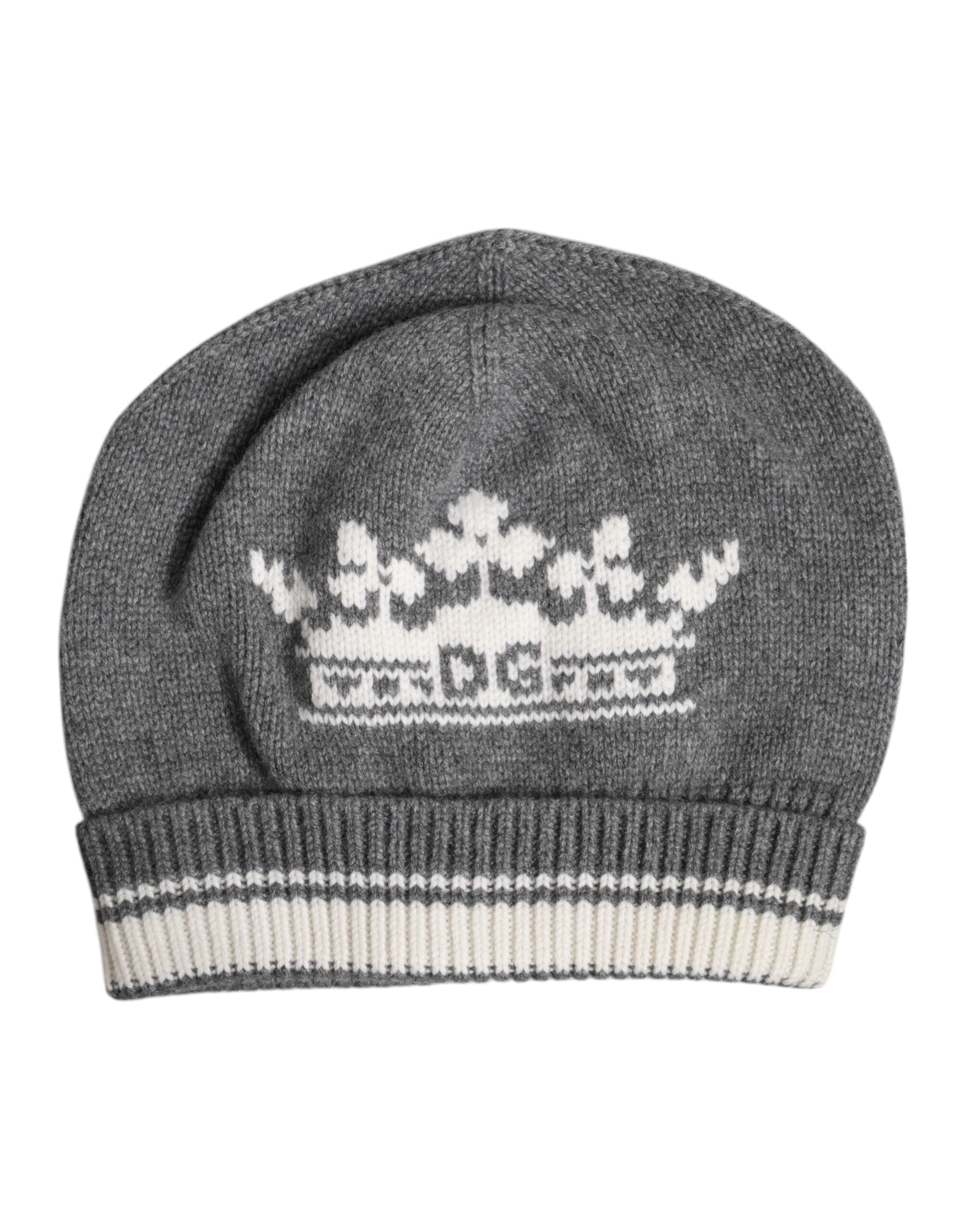 Dolce & Gabbana Gray Cashmere Knitted Winter Beanie Hat - ACCEXO