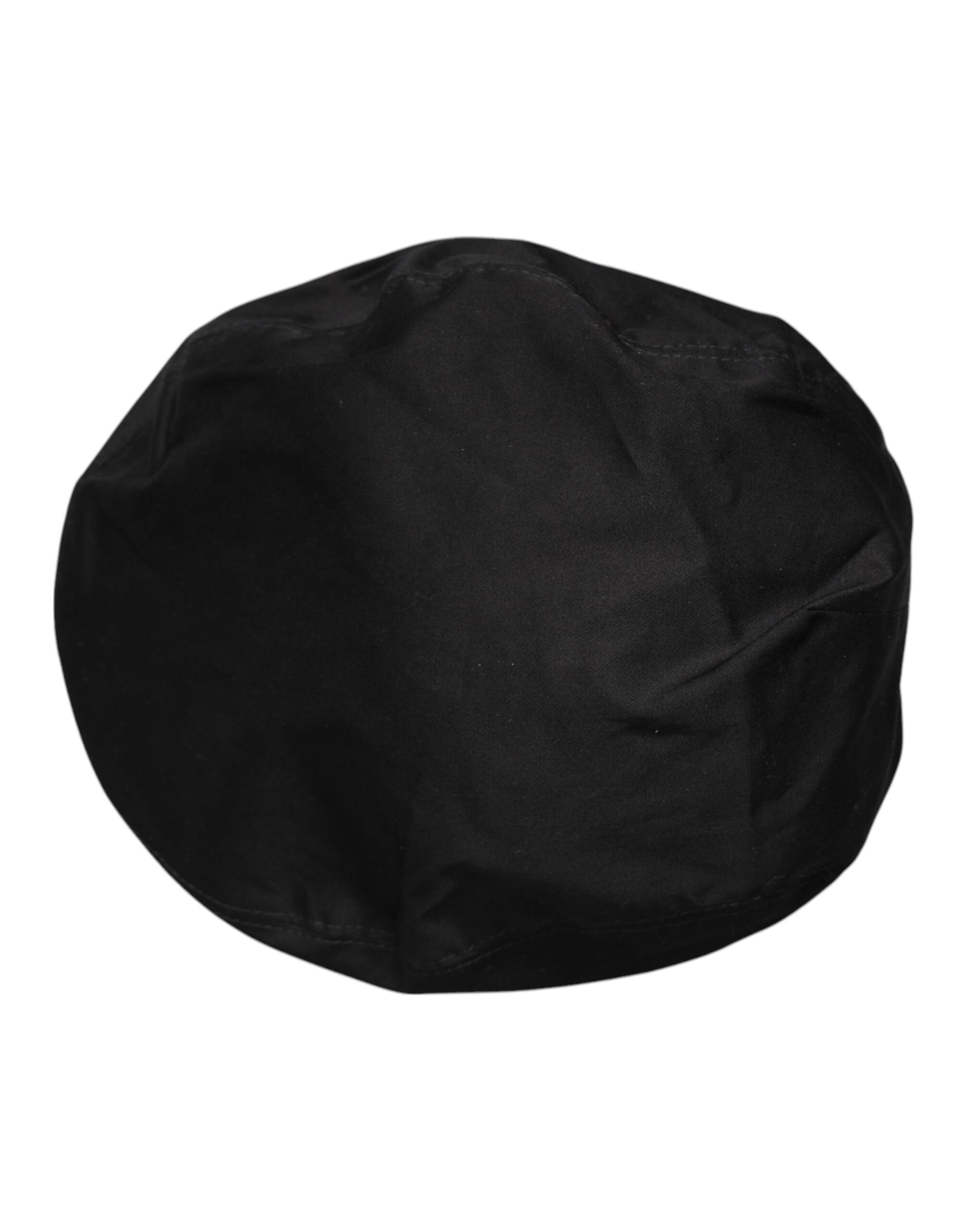 Dolce & Gabbana Black Cotton Newsboy Capello Cabbie Hat - ACCEXO