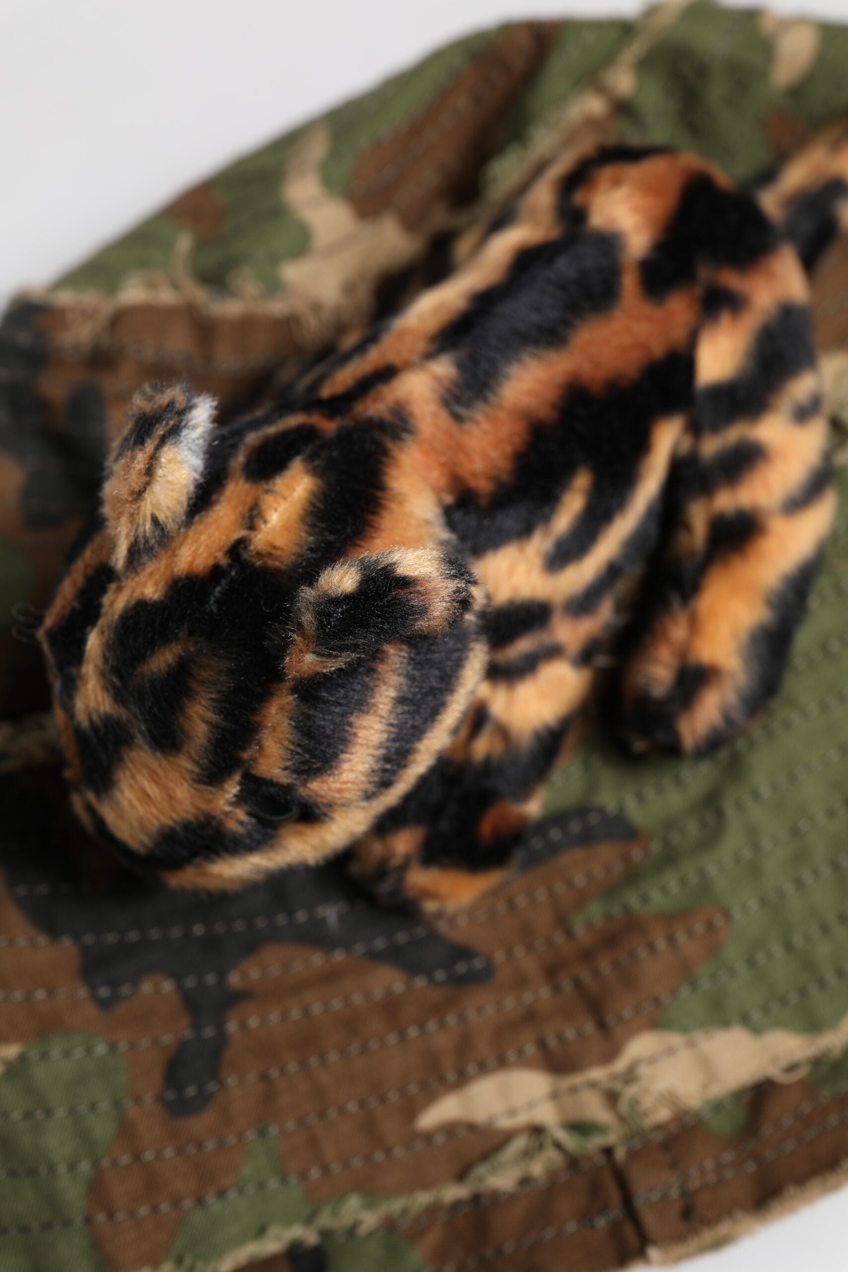 Dolce & Gabbana Multicolor Leopard Embellish Wide Brim Bucket Hat - ACCEXO