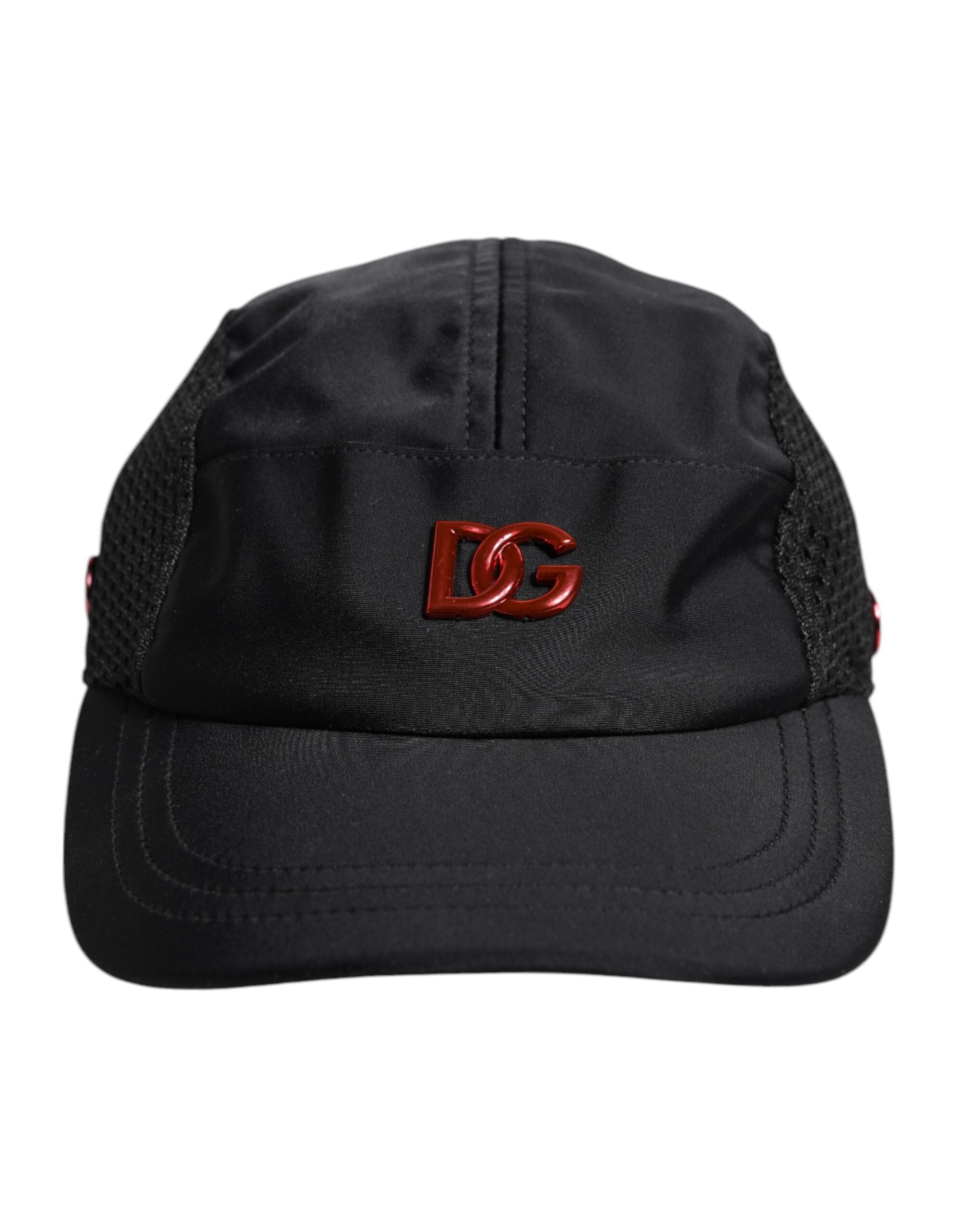 Dolce & Gabbana Black Nylon Logo 6 Panels Baseball Cap - ACCEXO