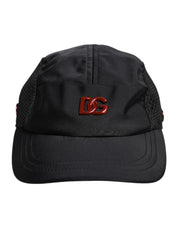 Dolce & Gabbana Black Nylon DG Logo 6 Panels Baseball Cap - ACCEXO