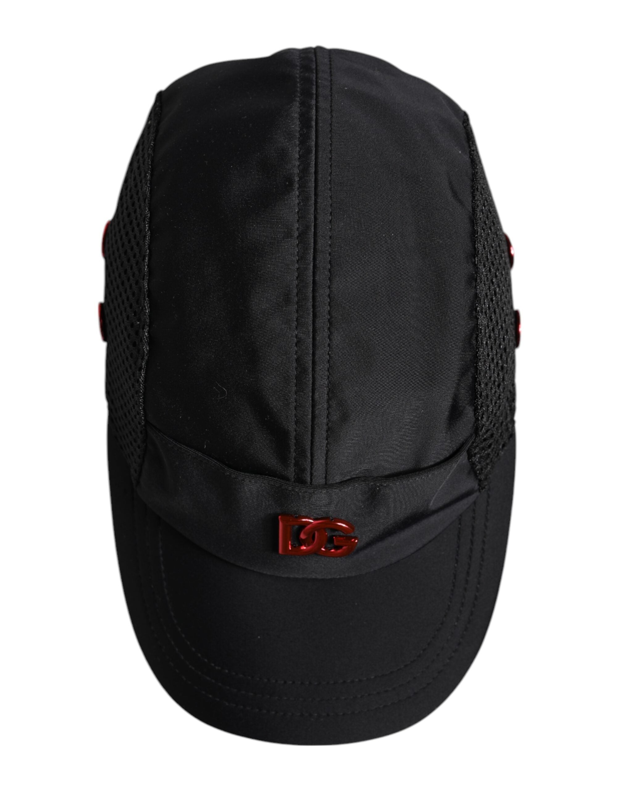 Dolce & Gabbana Black Nylon DG Logo 6 Panels Baseball Cap - ACCEXO