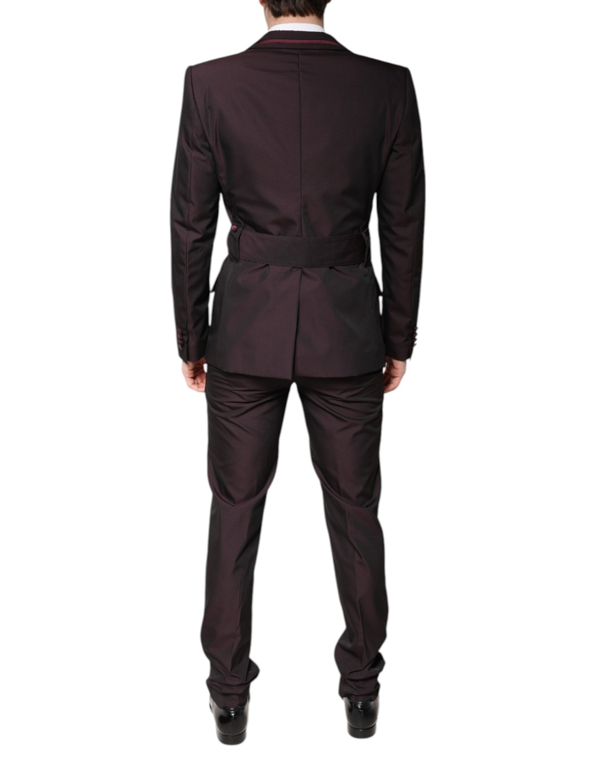 Dolce & Gabbana Maroon Single Breasted Formal 2 Piece Suit - ACCEXO