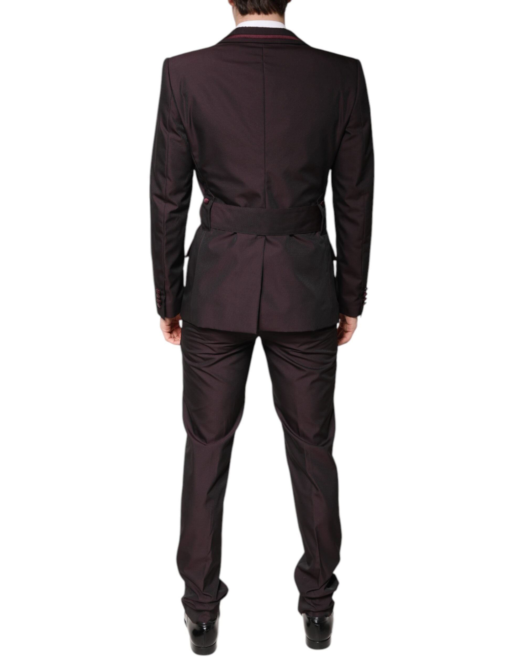 Dolce & Gabbana Maroon Single Breasted Formal 2 Piece Suit - ACCEXO
