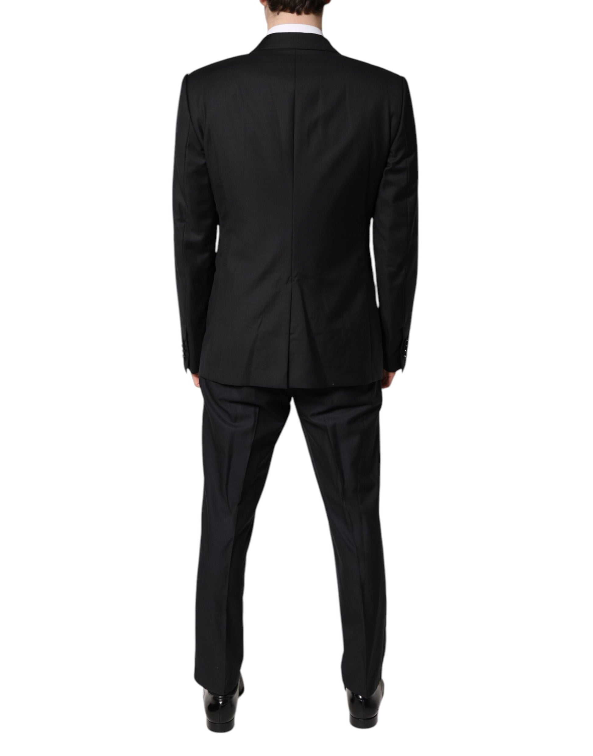 Dolce & Gabbana Black Double Breasted Formal 3 Piece Suit - ACCEXO